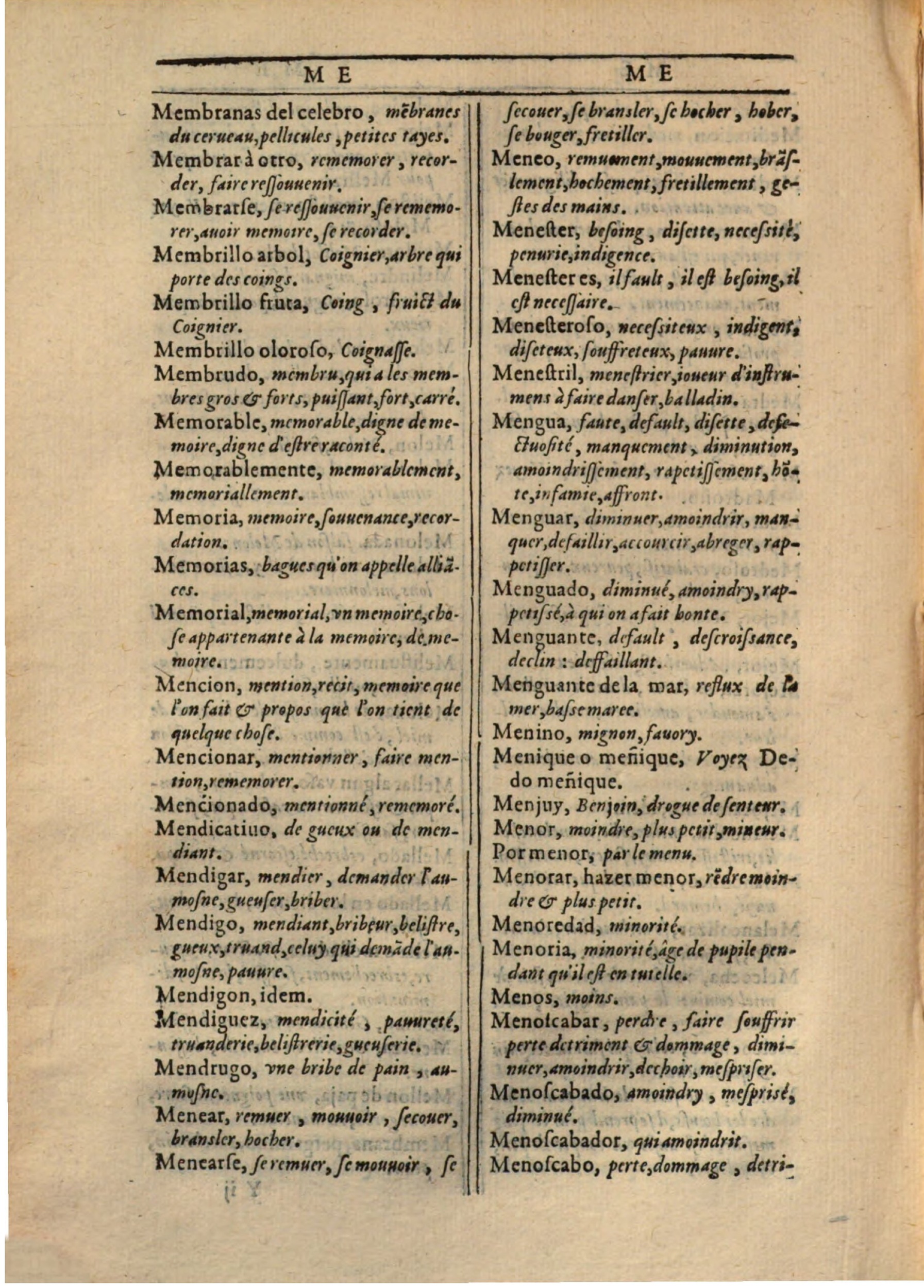 1607 - Marc Orry - Trésor des deux langues espagnole et française (Première partie) - BSB Munich 1607 - Marc Orry - Trésor des deux langues espagnole et française (Première partie) - BSB Munich