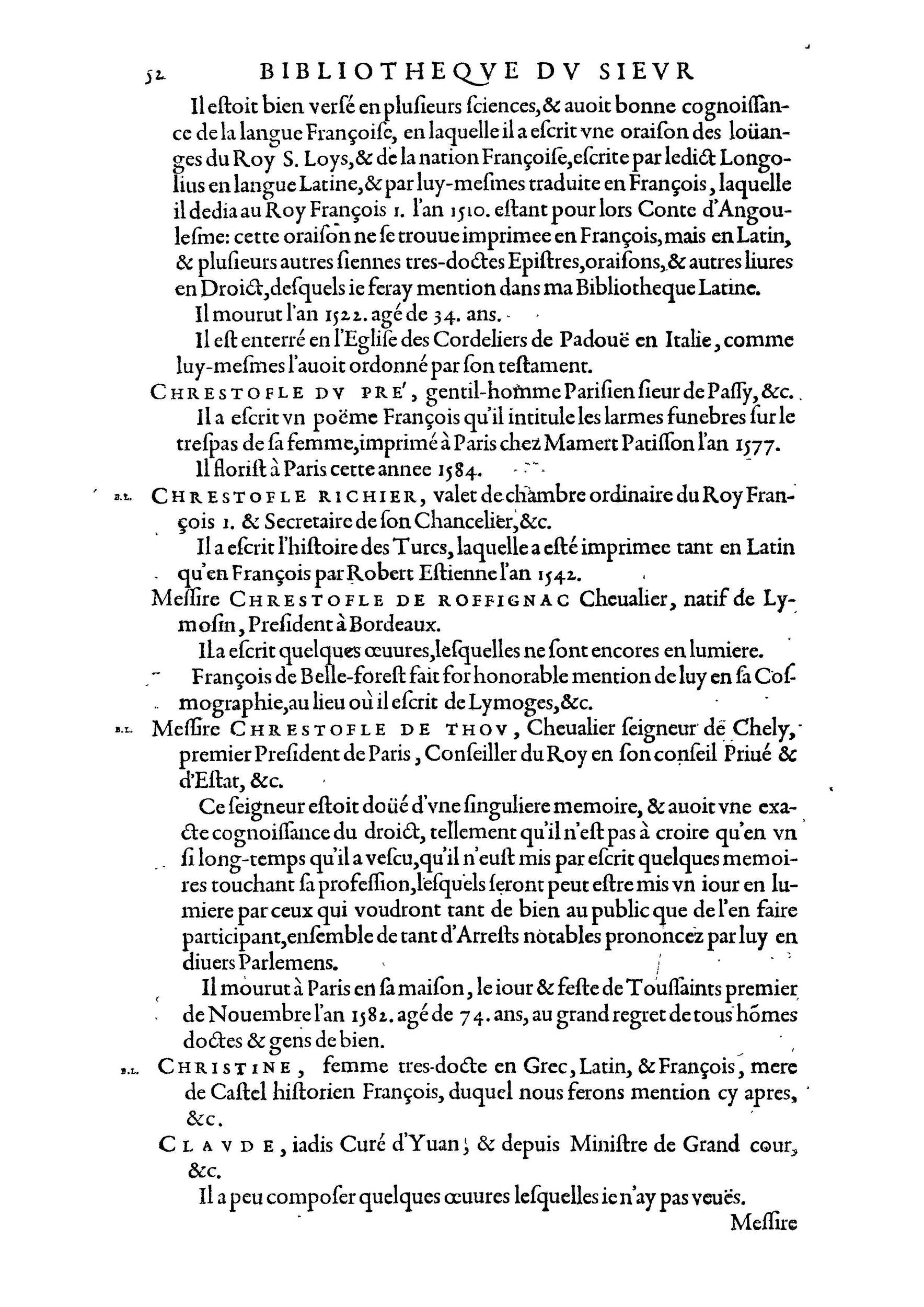 1584 - Abel L&#039;Angelier - Bibliothèques françaises - BnF