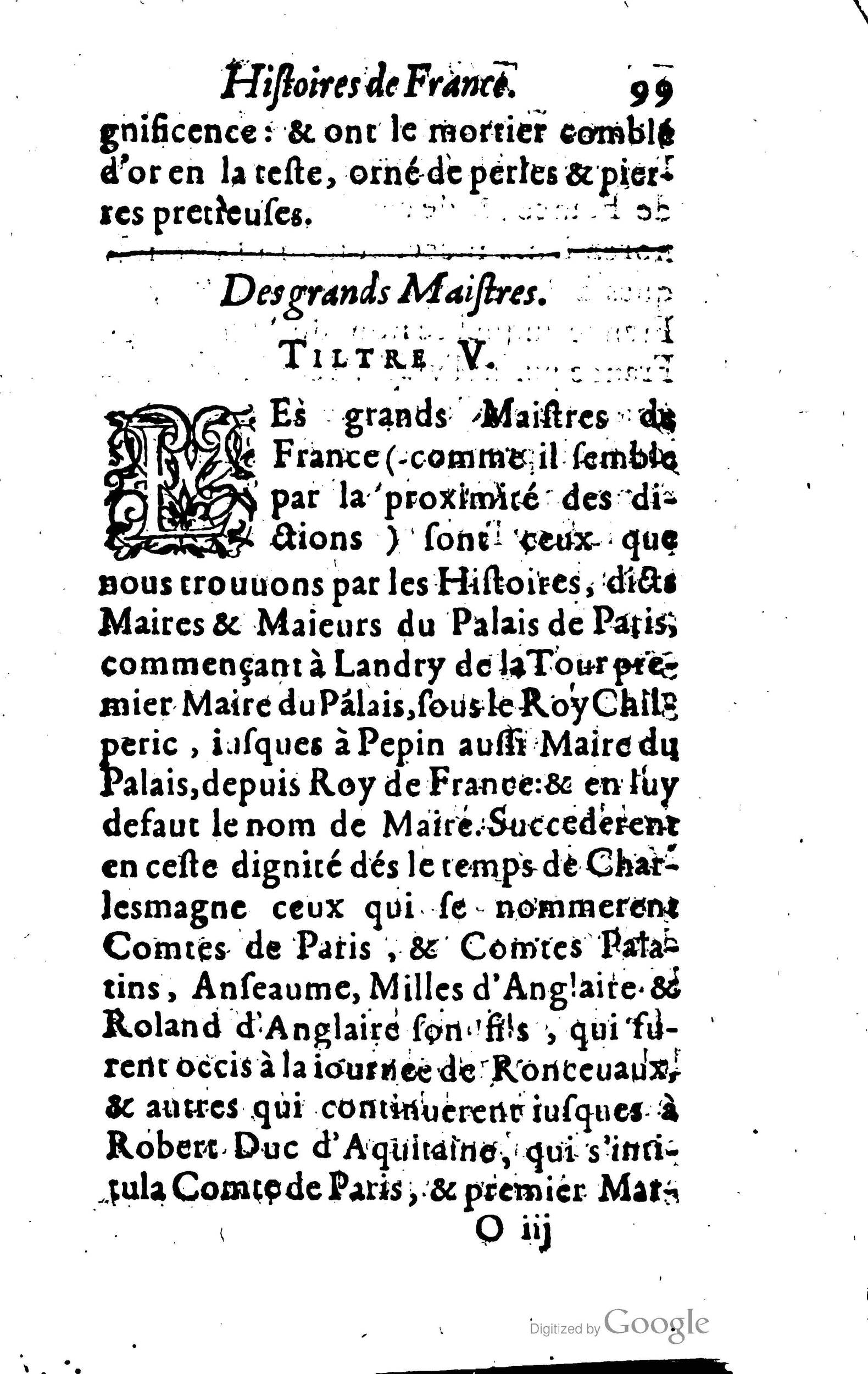 1619 - Jean Corrozet - Trésor des histoires de France - BSB Munich