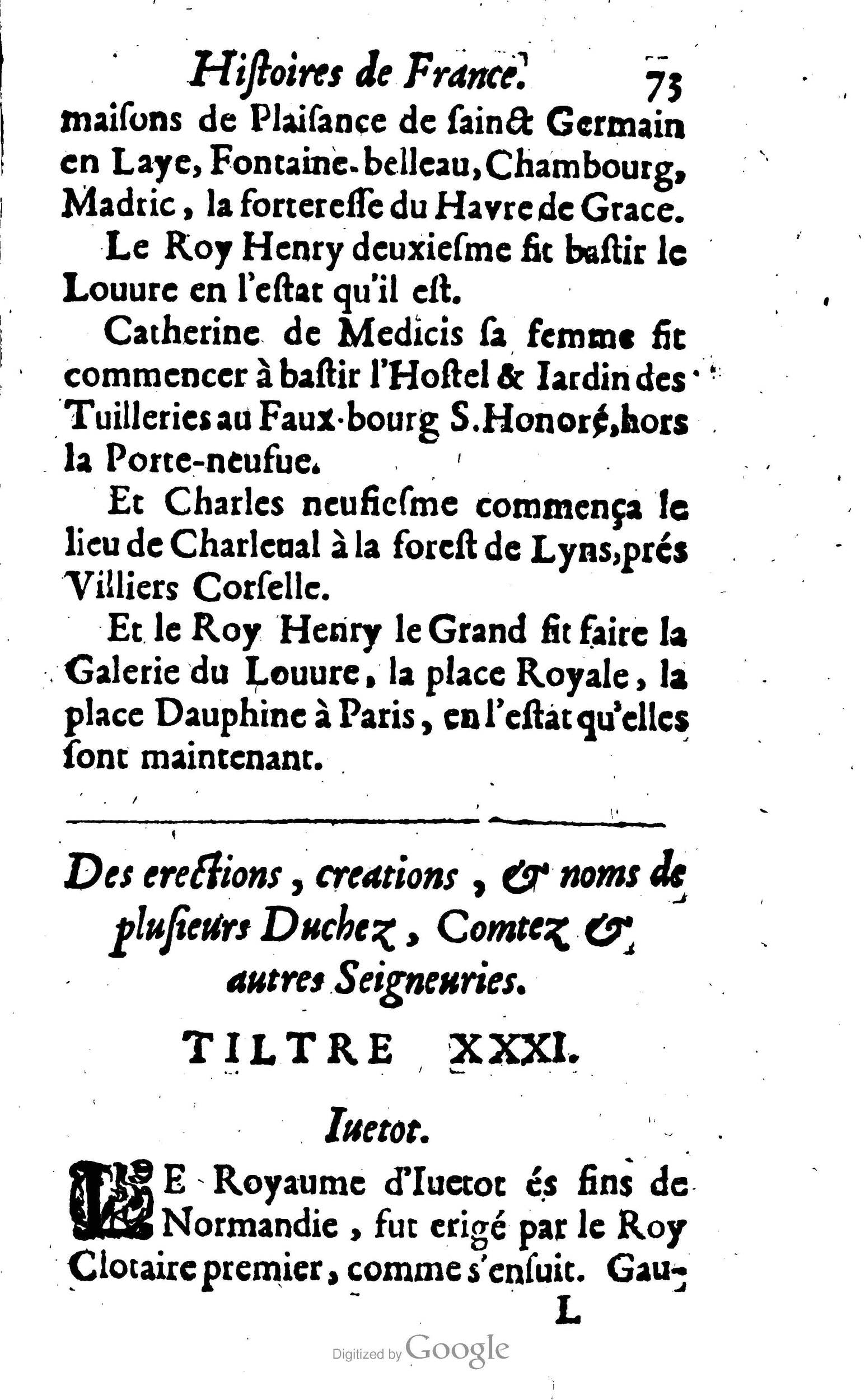 1638 - Jean Corrozet - Trésor des histoires de France - BM Lyon