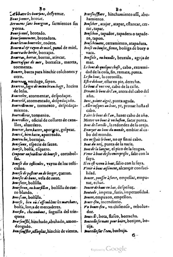 1621 - Adrian Tiffaine - Trésor des deux langues espagnole et française - BM Lyon