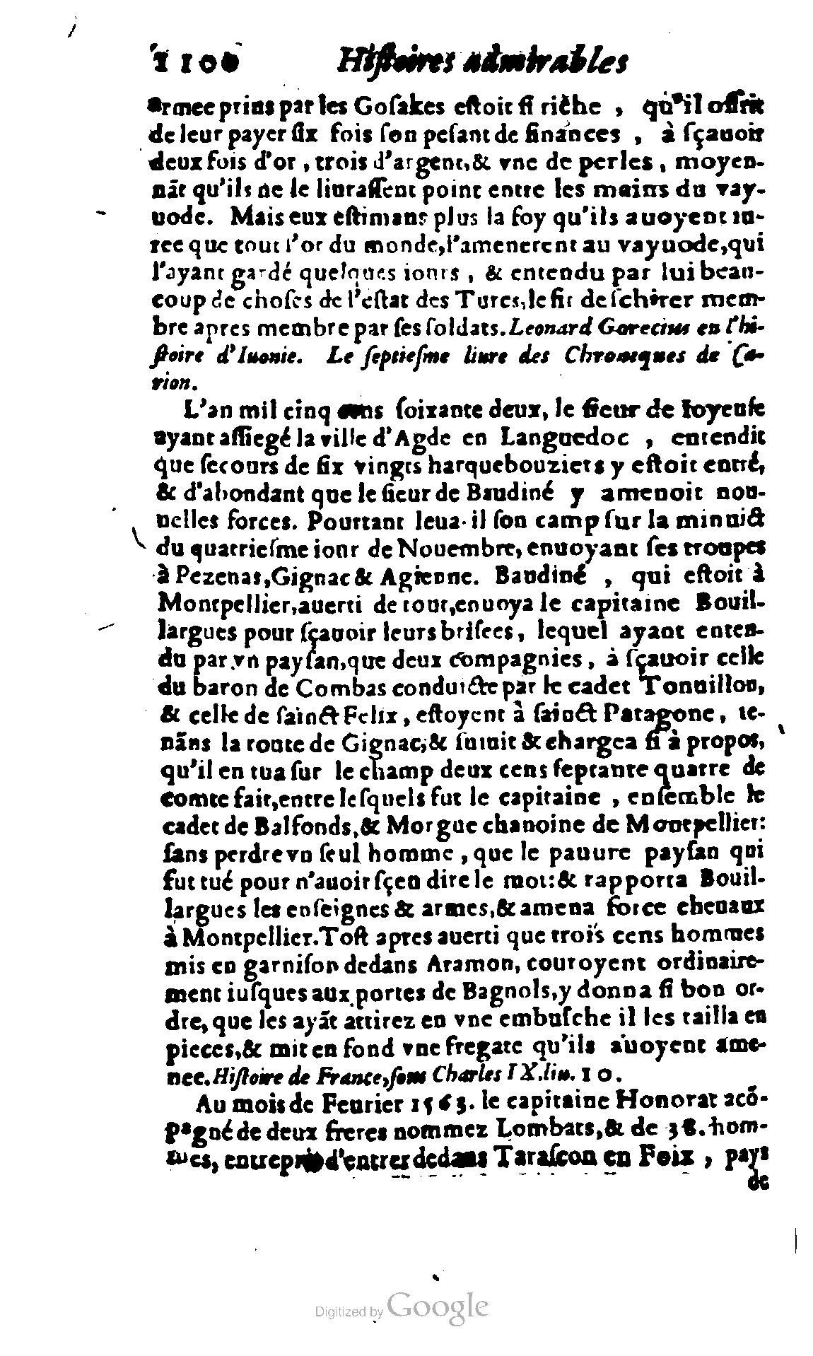 1620 - Samuel Crespin - Trésor d’histoires admirables et mémorables - BCU Lausanne