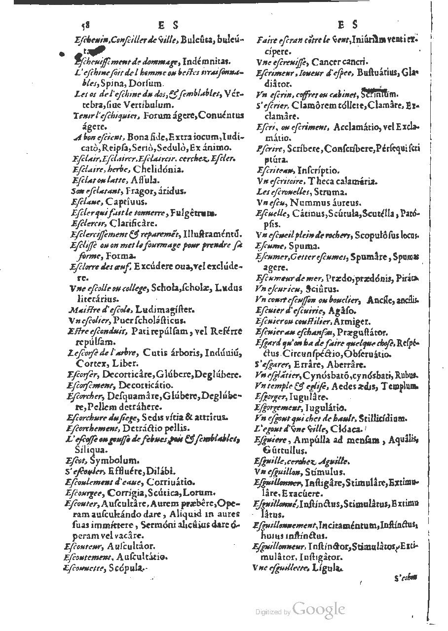 1564 - Henri Hylaire et Louis Cloquemin - Trésor des mots et traits français - BSB Munich