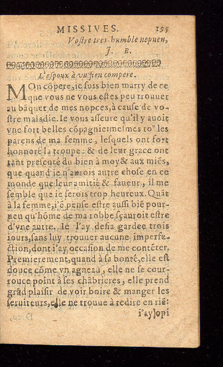 1614 - Barthélemy Vincent - Élite et Trésor des lettres missives - Bâle