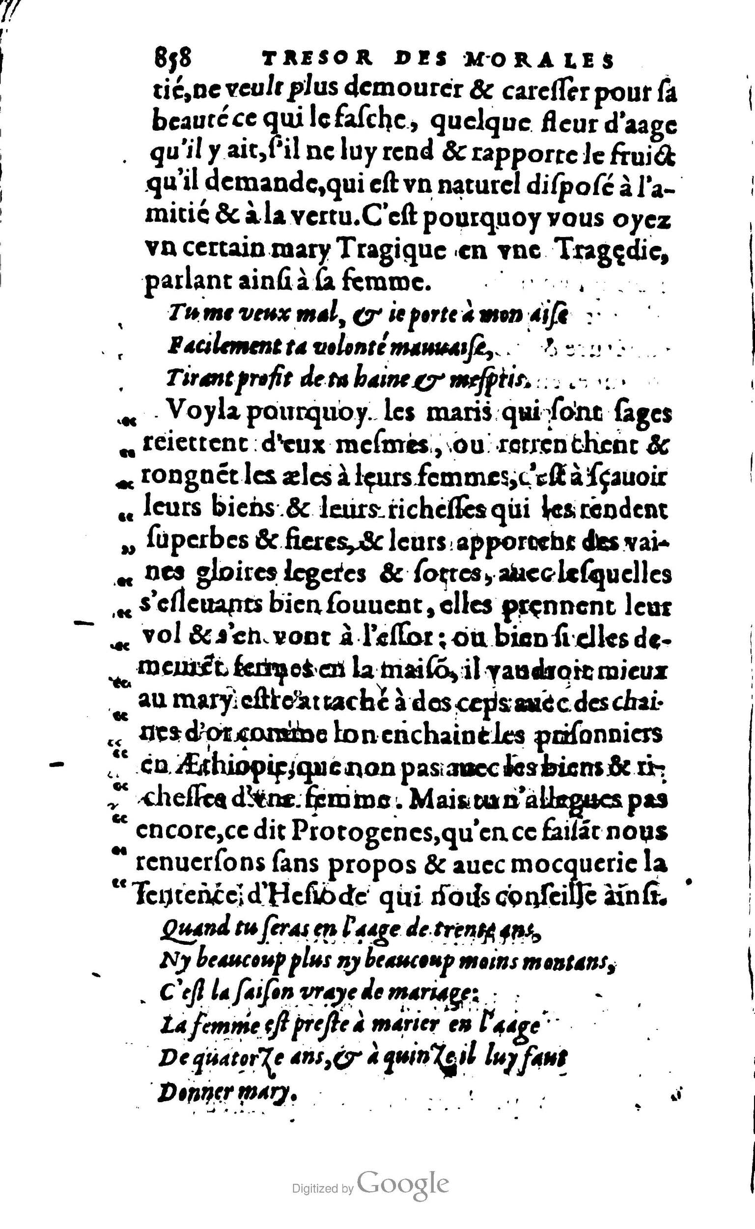 1578 - Jean Poupy - Trésor des morales de Plutarque - BSB Munich