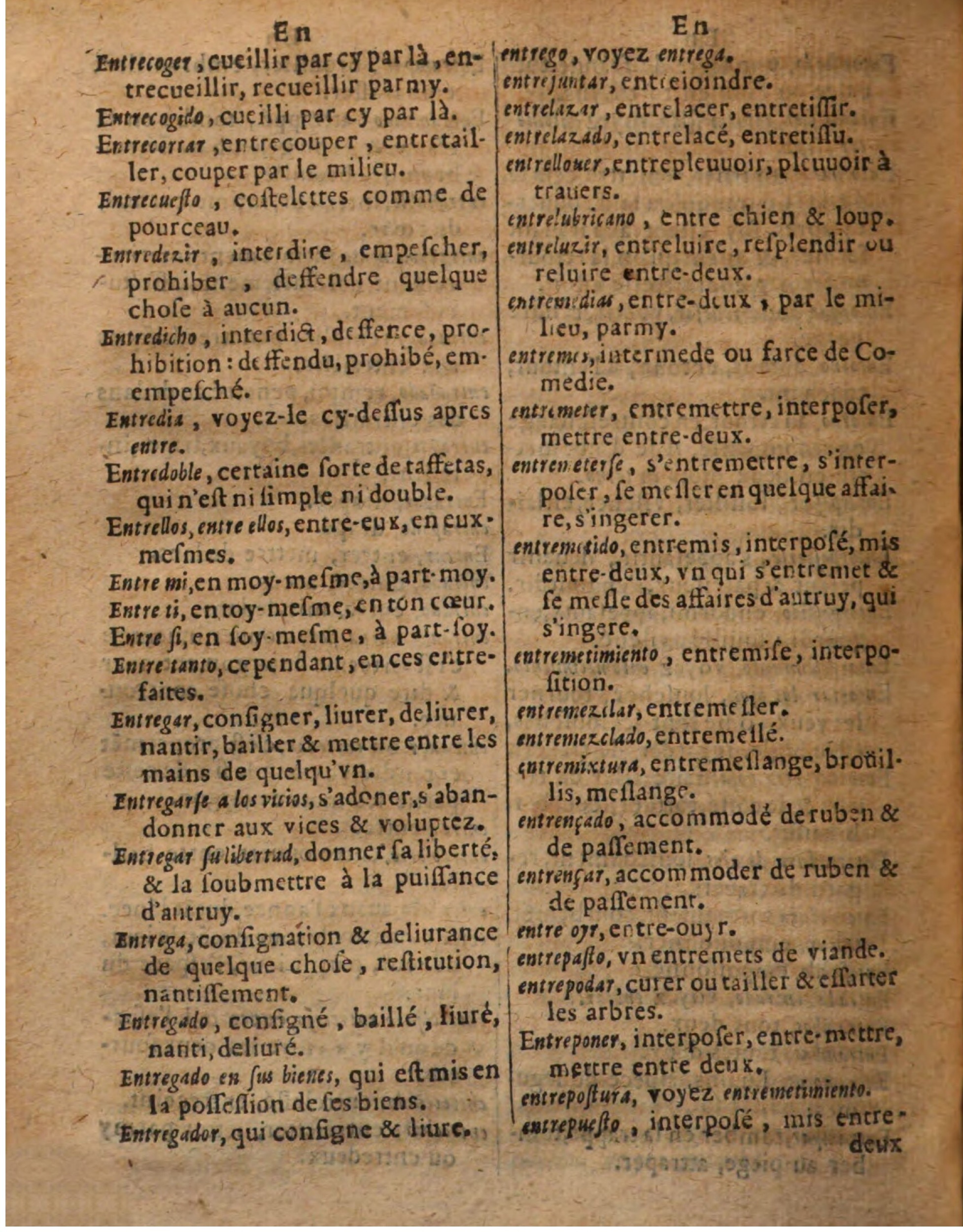 1625 - Hubert Antoine - Trésor des deux langues espagnole et française - Augsbourg