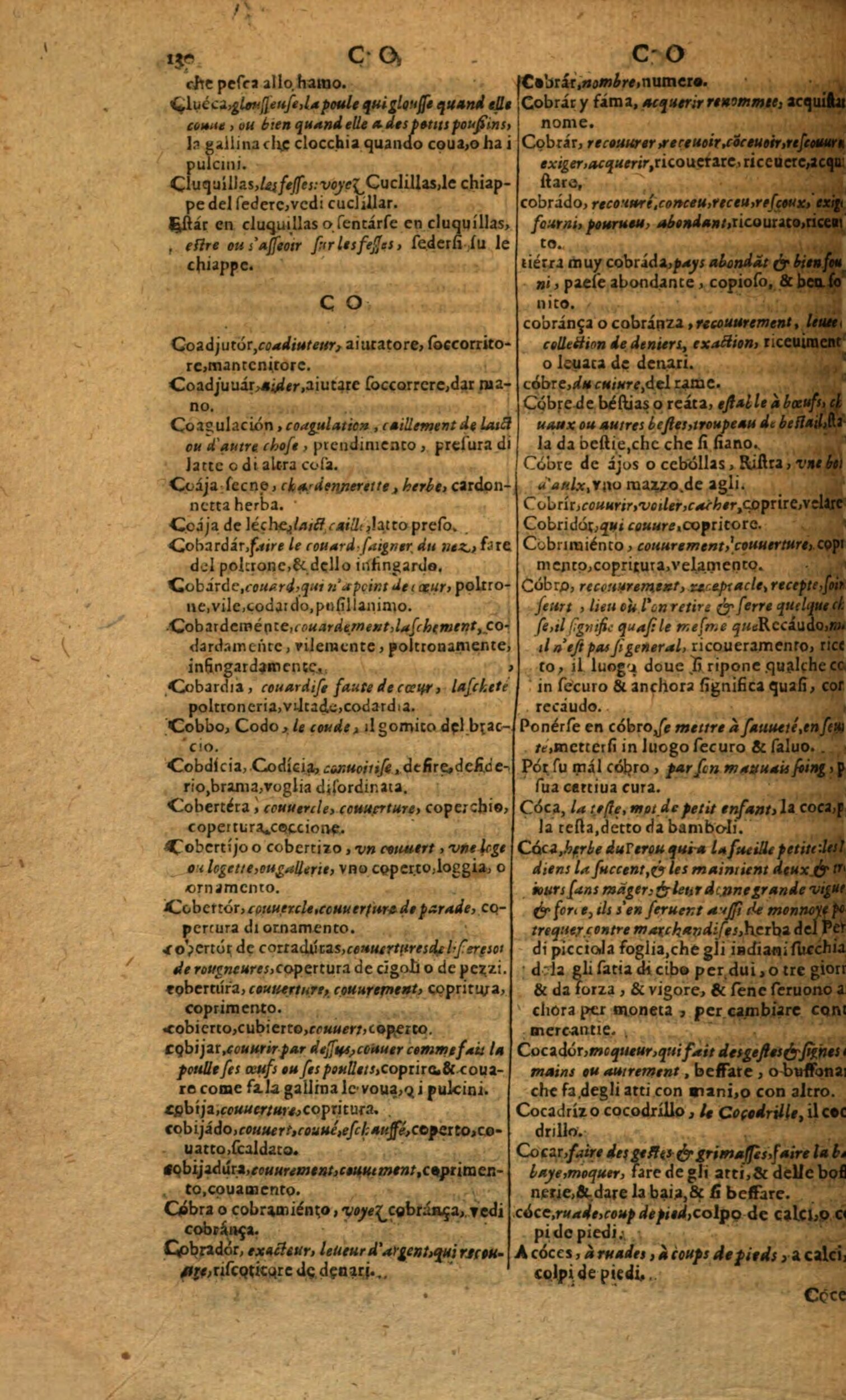 1617 - Samuel Crespin - Trésor des trois langues espagnole, française et italienne (Première partie) - Regensburg