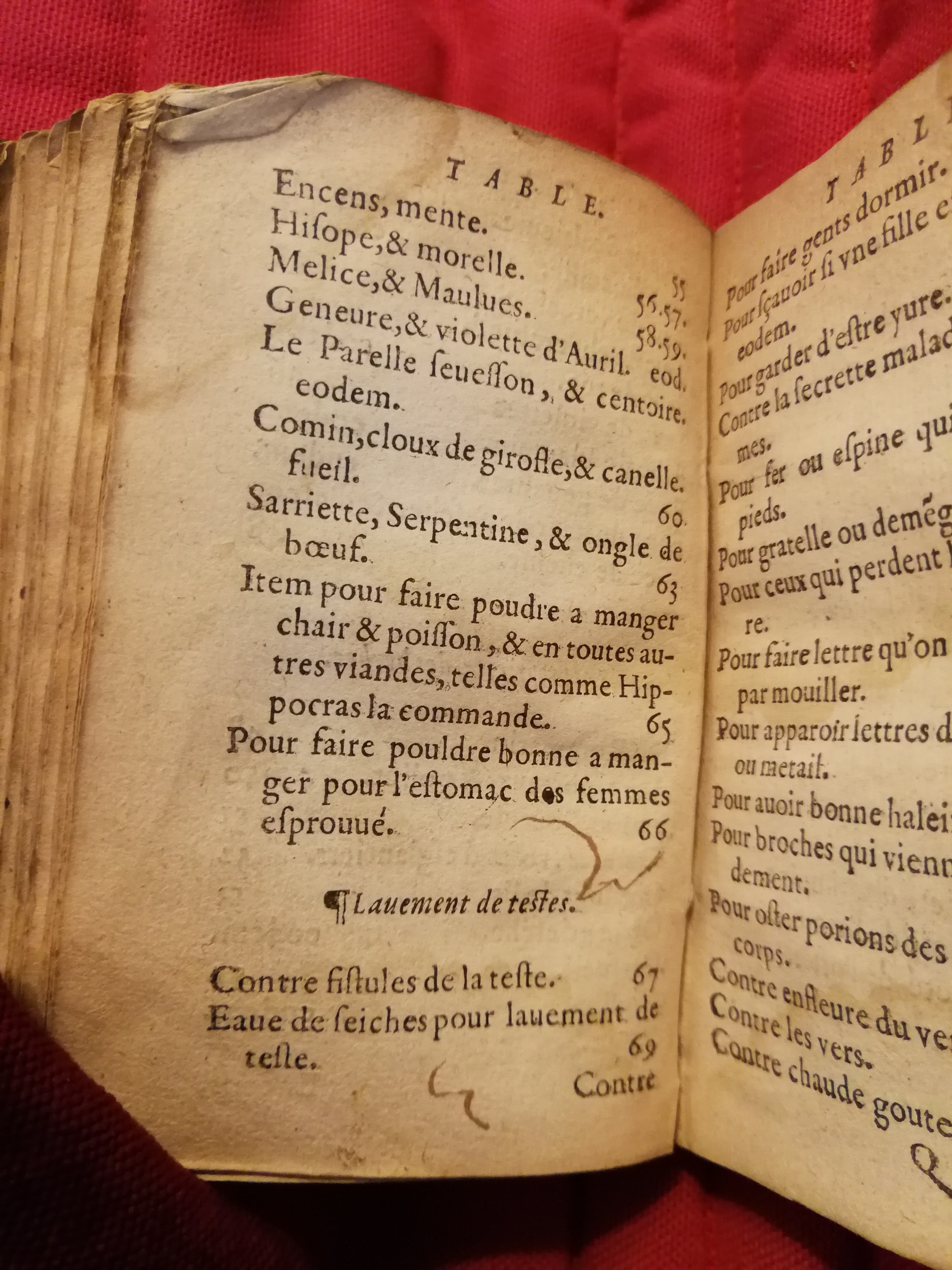 1586 - Benoît Rigaud - Trésor des fleurs et secrets de médecine - Sainte-Geneviève