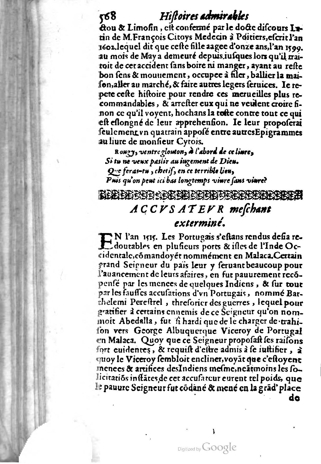 1620 - Samuel Crespin - Trésor d’histoires admirables et mémorables - BCU Lausanne