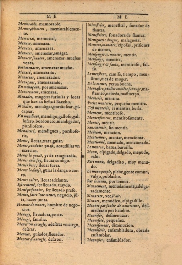 1607 - Marc Orry - Trésor des deux langues espagnole et française (Première et Seconde parties) - ÖNB Wien