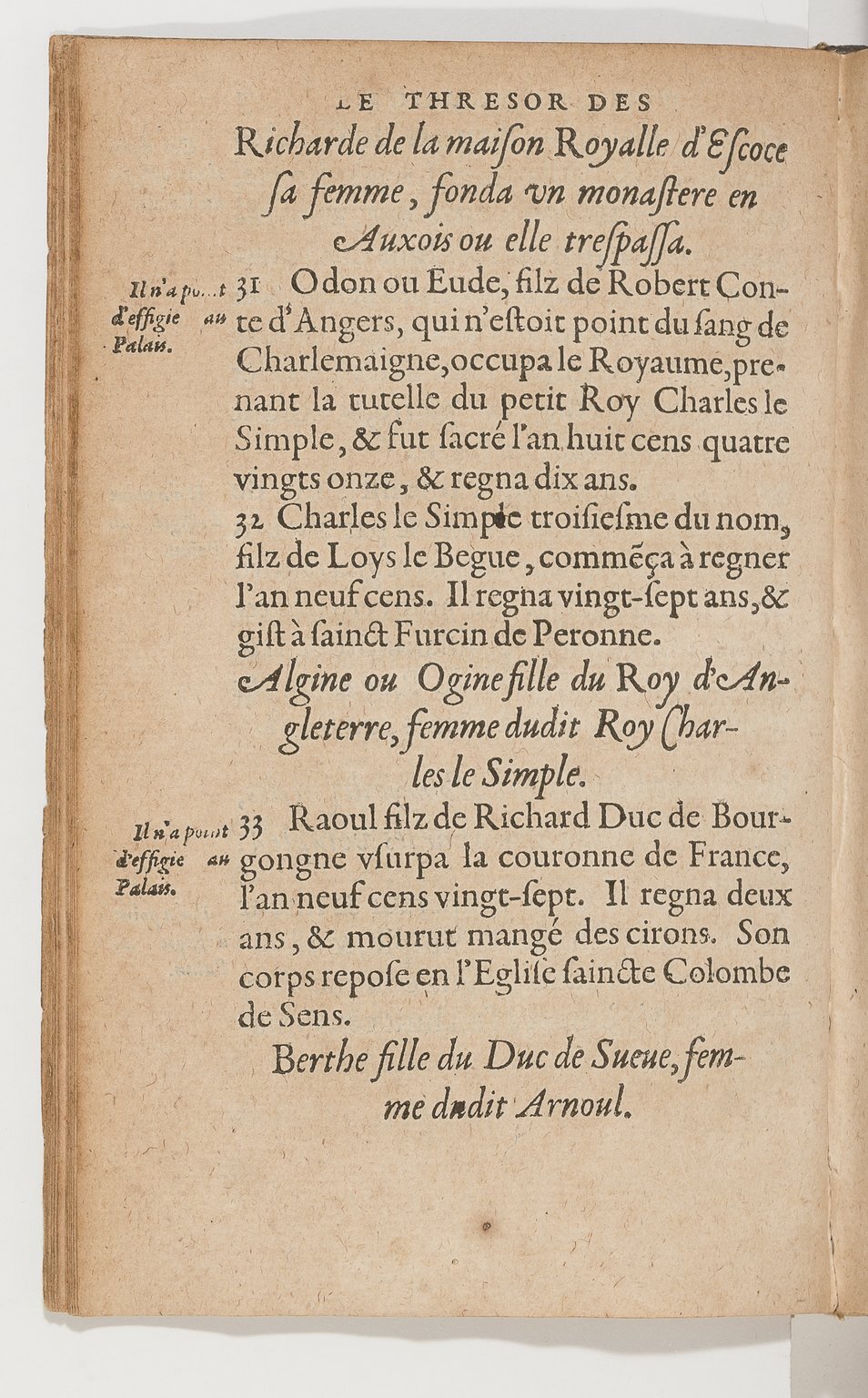 1583 - Galiot Corrozet - Trésor des histoires de France - BnF