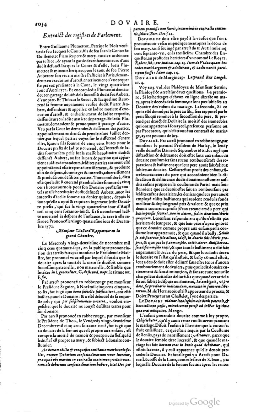1629 - Veuve Nicolas Buon - Trésor du droit français (29620 T. 1) - BM Lyon