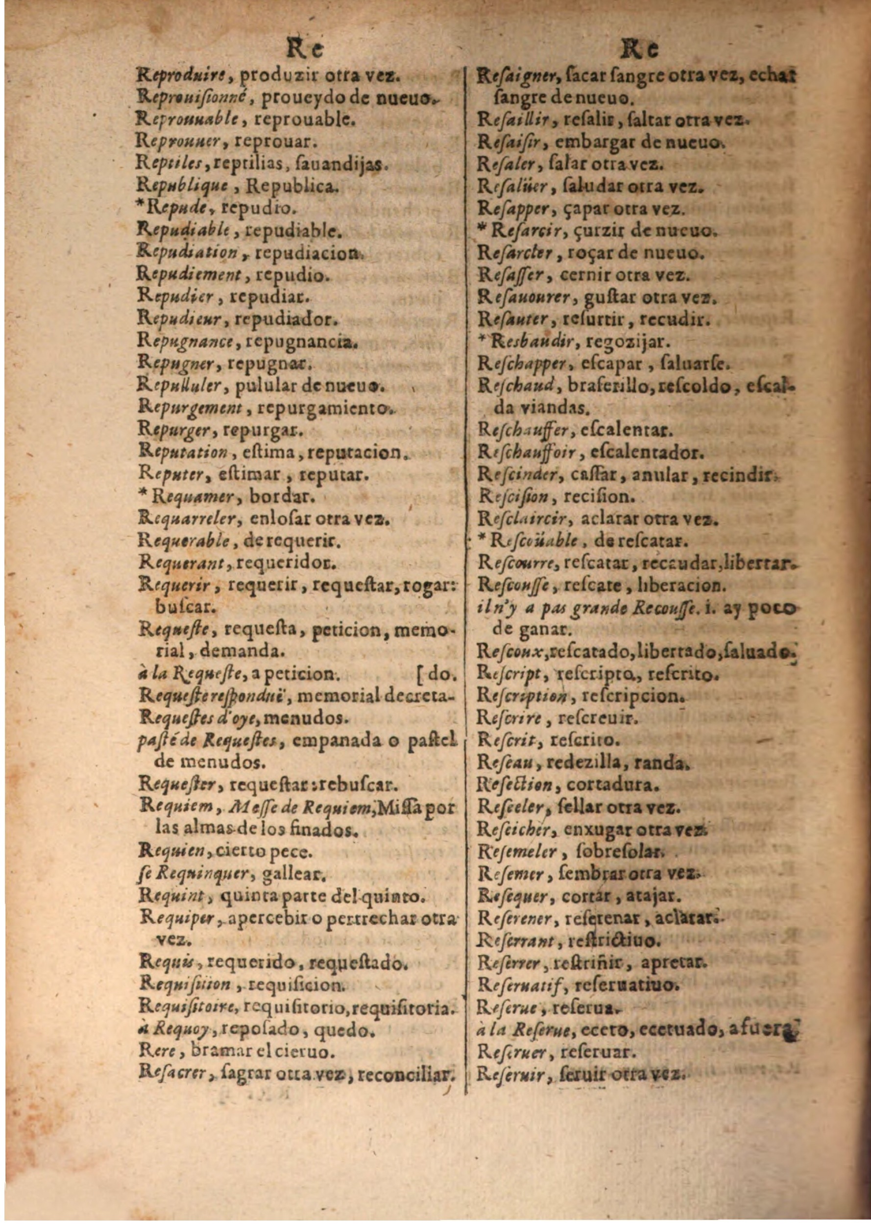 1645 - A. de Sommaville et A. Courbé - Trésor des deux langues espagnole et française (Seconde partie) - BSB Munich