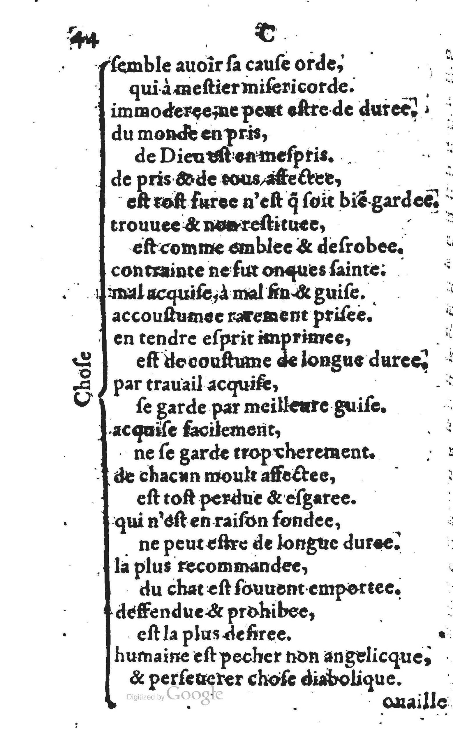 1578 - Nicolas Lescuyer - Trésor des sentences dorées - UGent