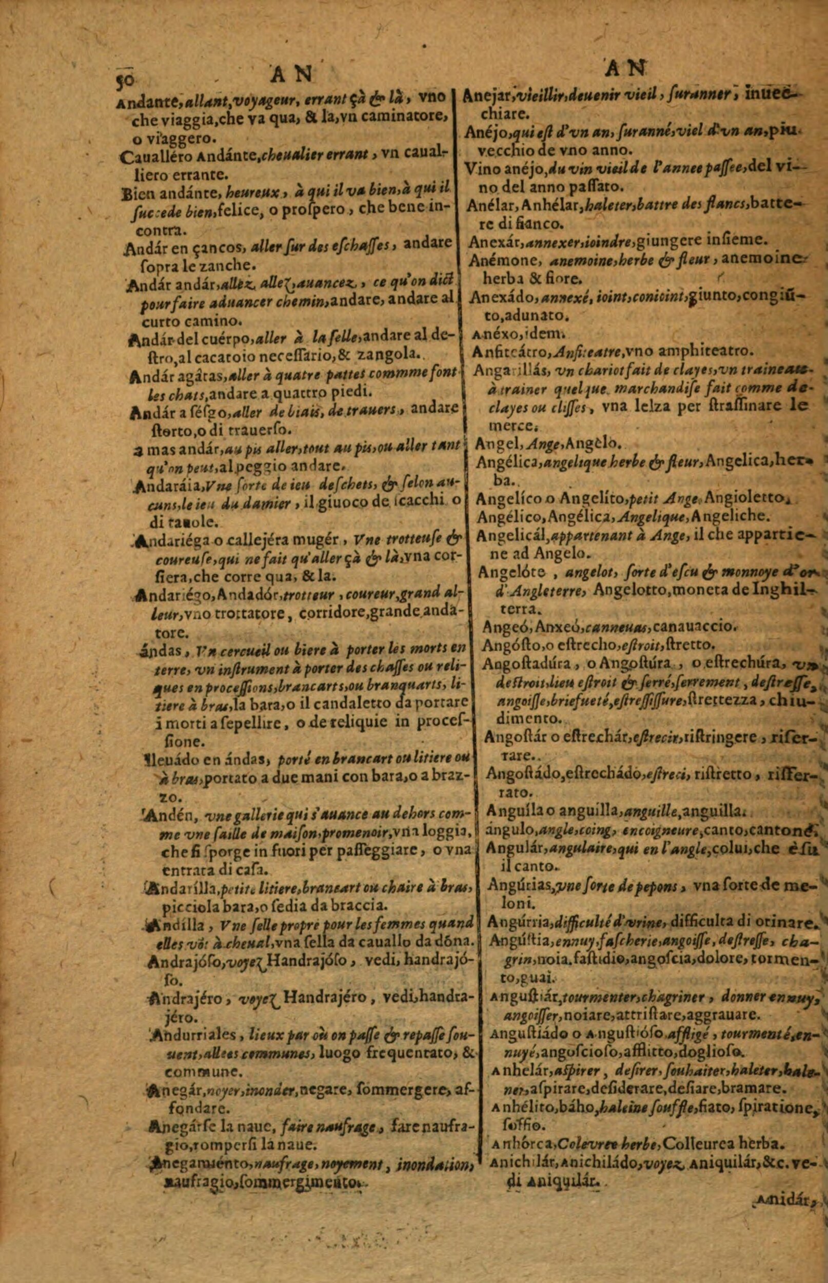 1617 - Samuel Crespin - Trésor des trois langues espagnole, française et italienne (Première partie) - Regensburg