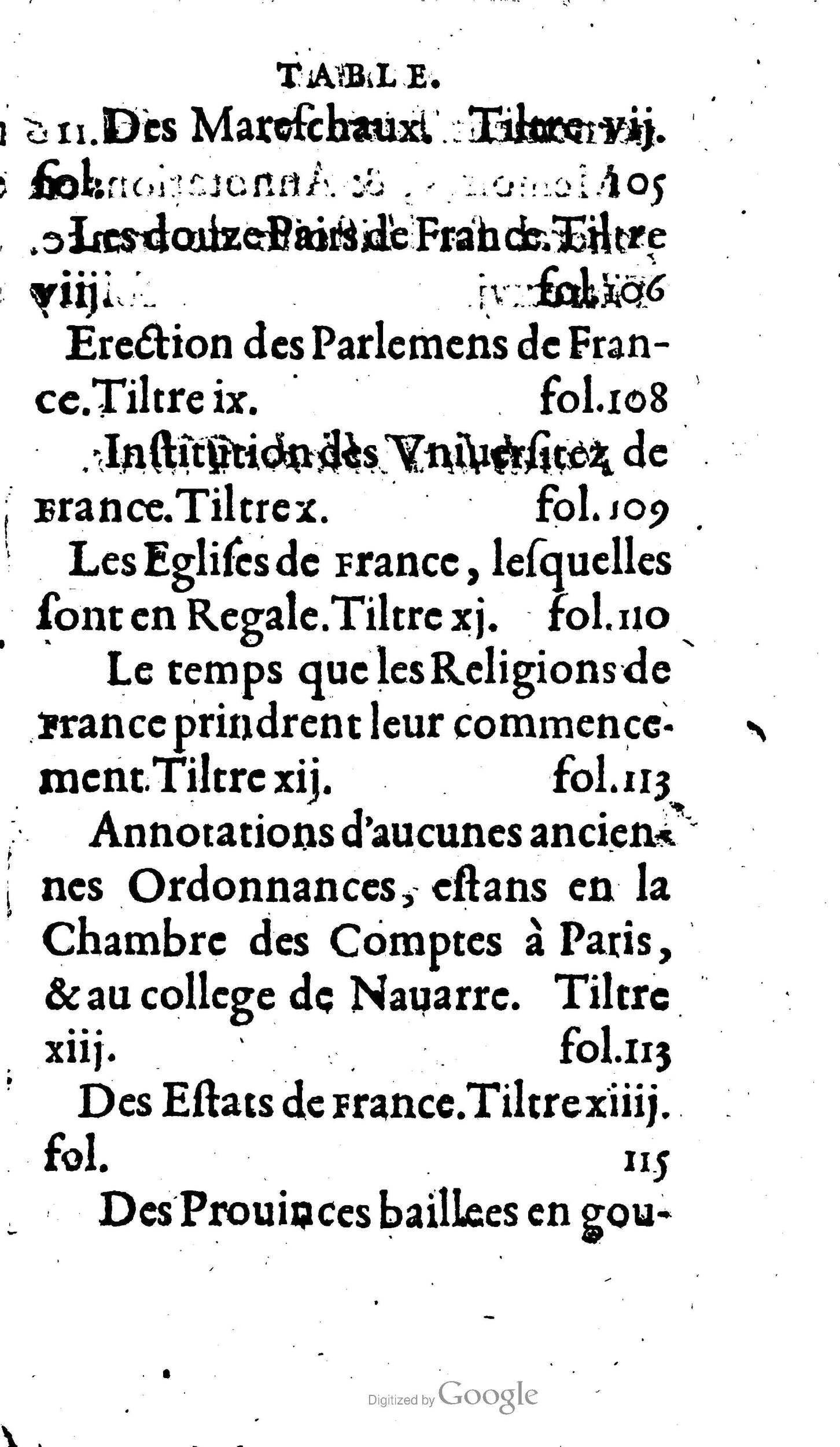 1604 - Galiot Corrozet - Trésor des histoires de France - BnF Arsenal