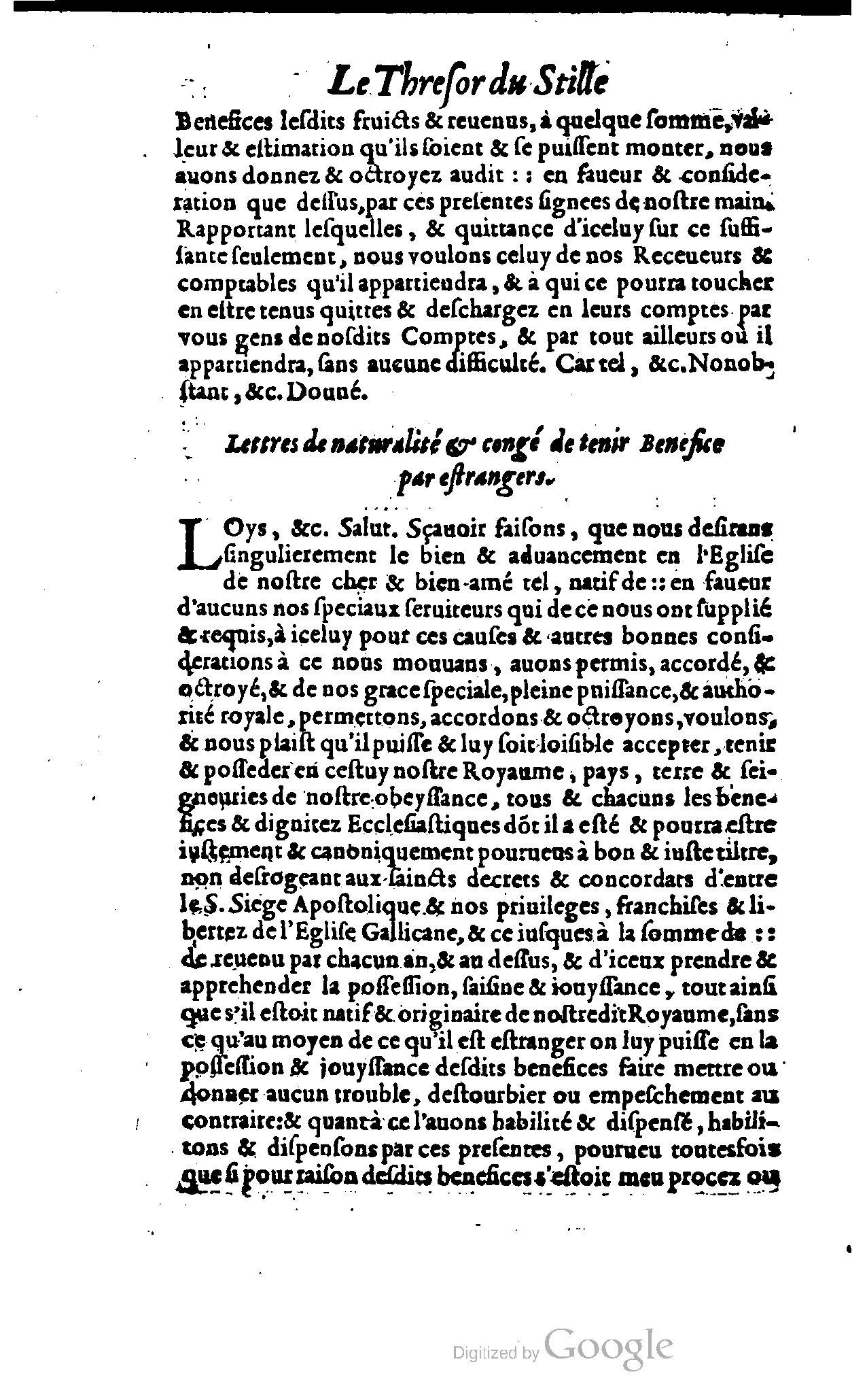 1614 - Jean Richer - Trésor du nouveau style et protocole de la chancellerie de France - BSB Munich