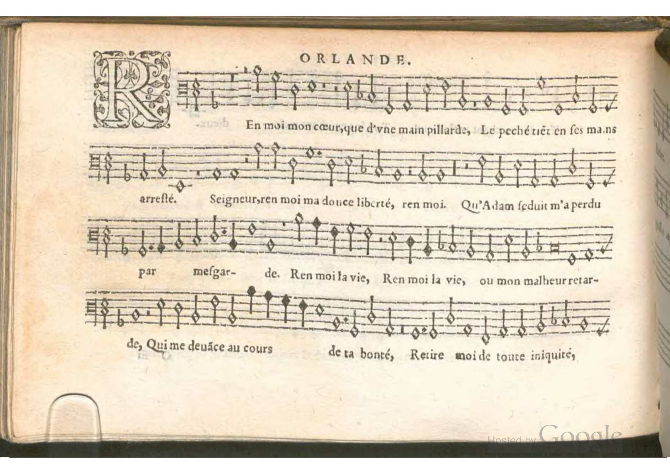 1576 - [Pierre de Saint-André] - Trésor de musique d’Orlande de Lassus Bassus - BSB Munich