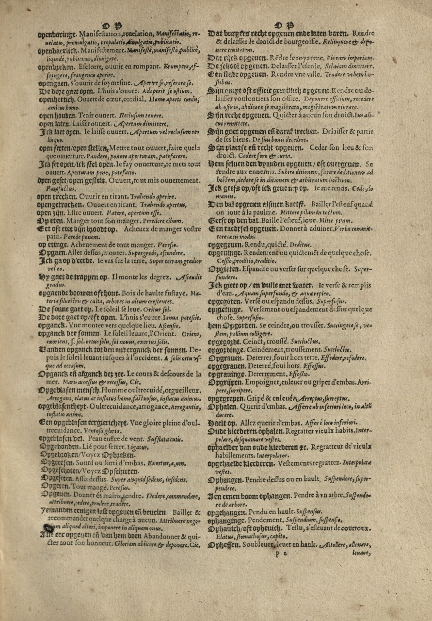 1573 - Christophe Plantin - Trésor du langage bas-allemand - Greifswald