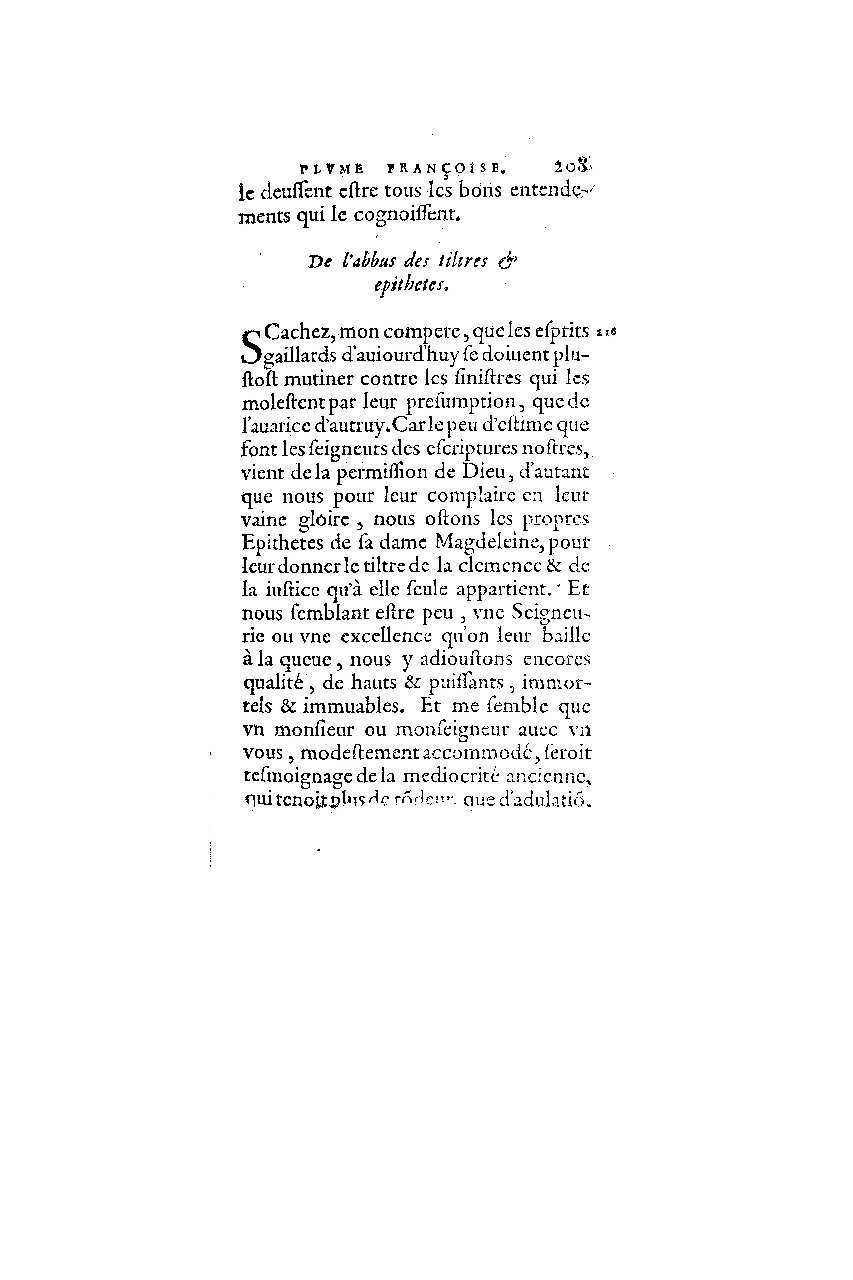 1572 - Nicolas Du Chemin - Finances et Trésor de la plume française - BM Lyon