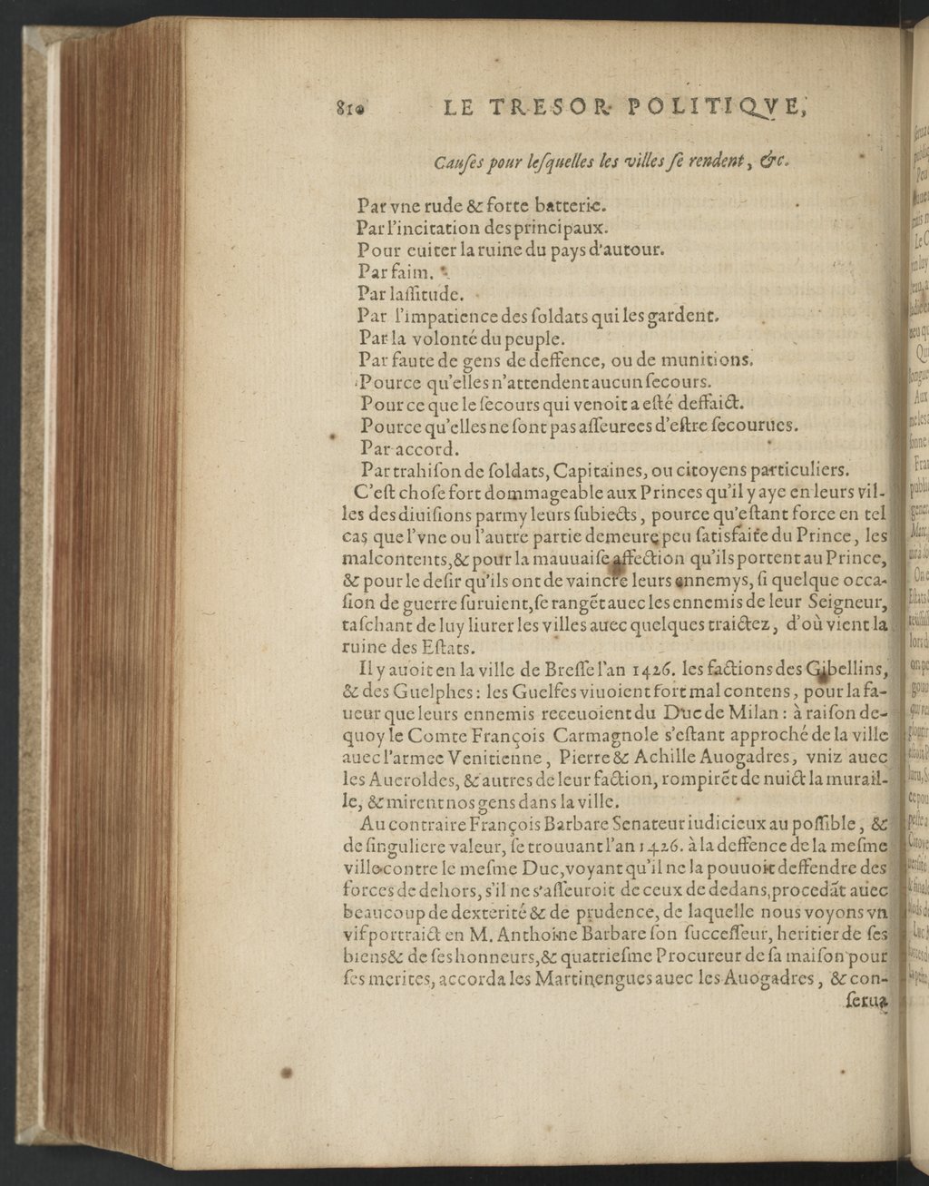 1608 - Nicolas Du Fossé - Trésor politique - BnF Tolbiac
