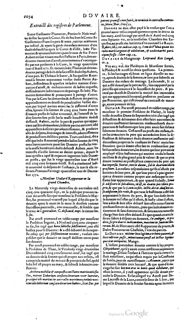 1629 - Veuve Nicolas Buon - Trésor du droit français (21754 T. 1) - BM Lyon