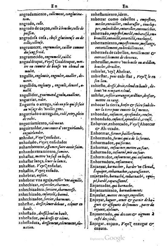1616 - Veuve Marc Orry - Trésor des deux langues espagnole et française (Première et Seconde parties) - BM Lyon