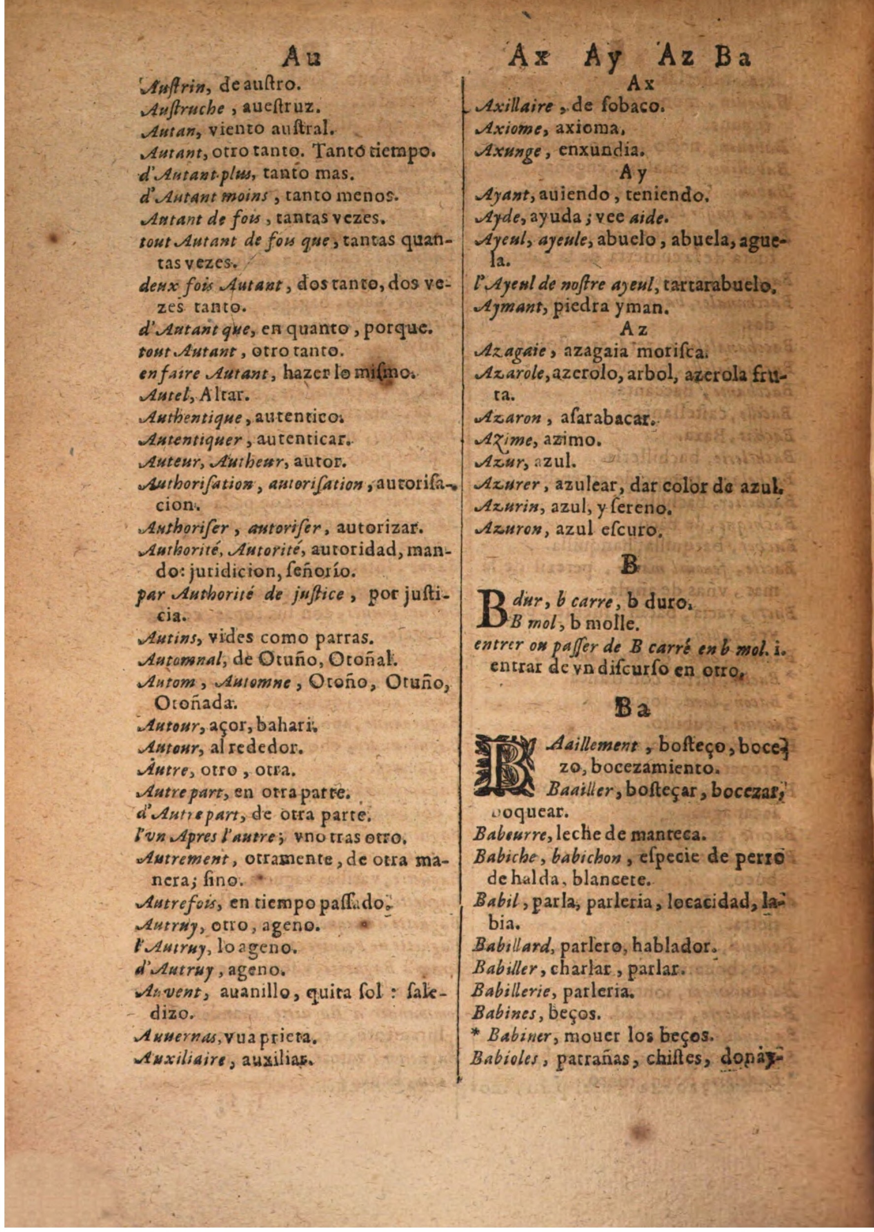 1645 - A. de Sommaville et A. Courbé - Trésor des deux langues espagnole et française (Seconde partie) - BSB Munich
