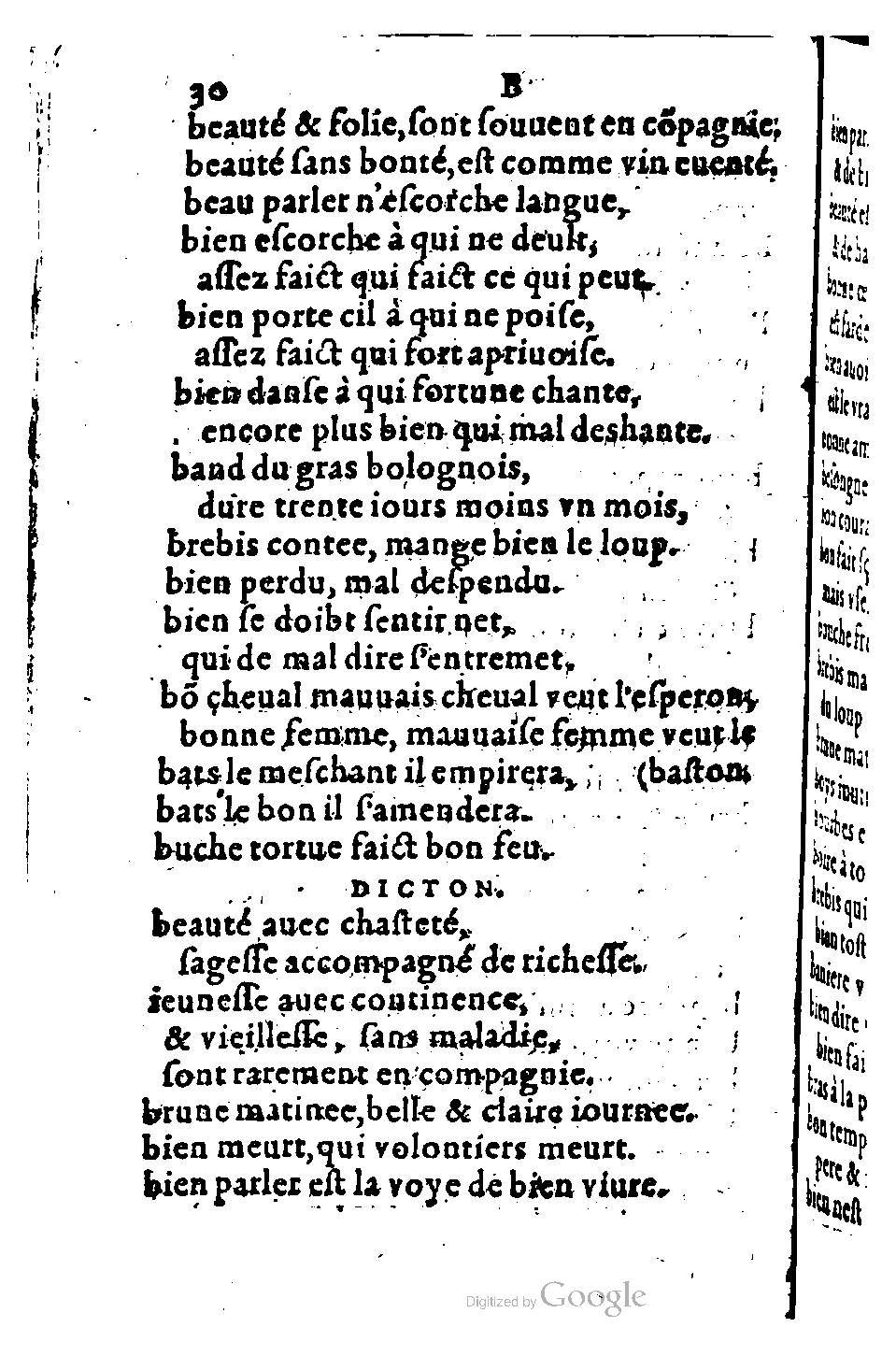 1582 - Nicolas Bonfons - Trésor des sentences dorées - BM Lyon 1582 - Nicolas Bonfons - Trésor des sentences dorées - BM Lyon