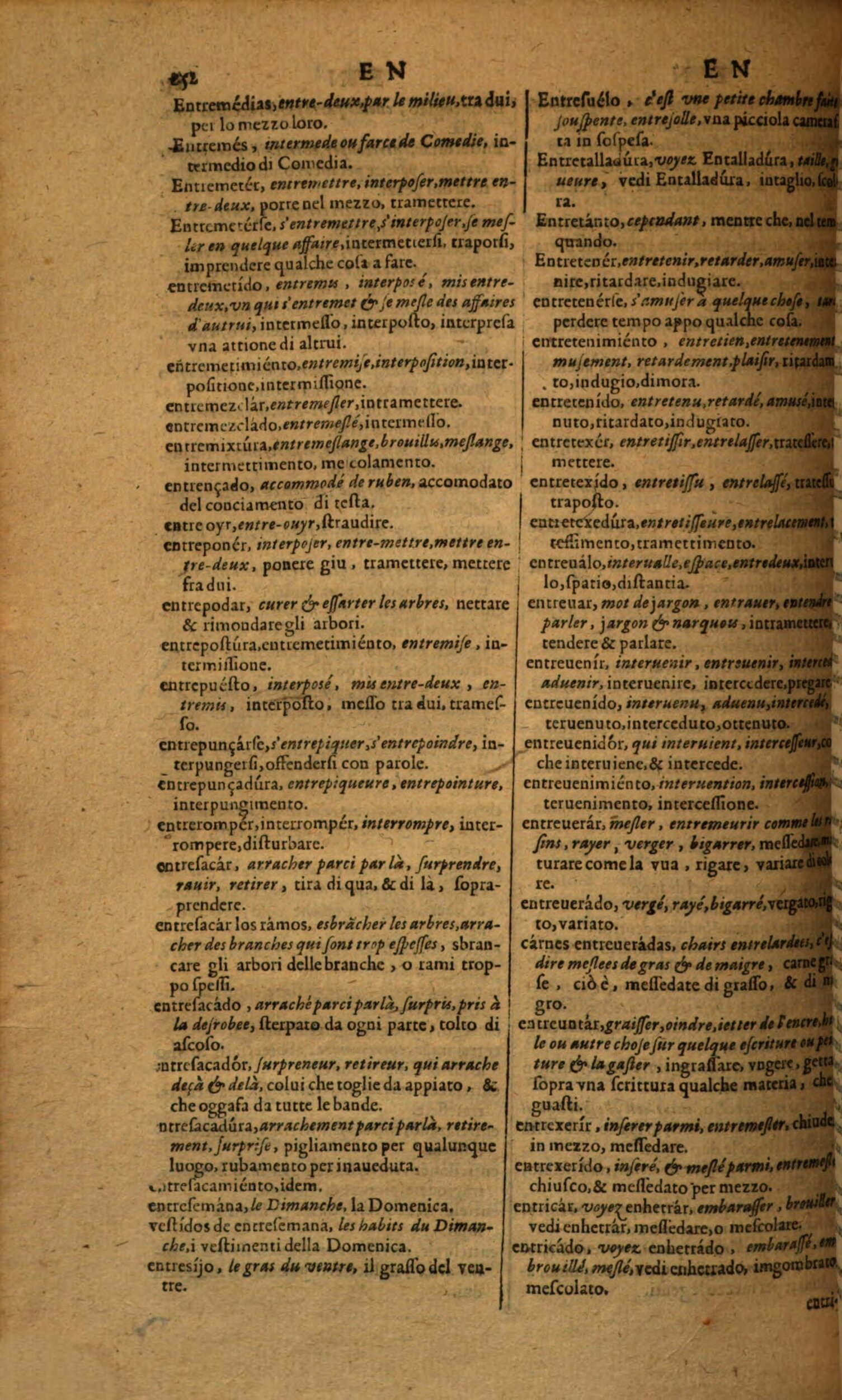 1617 - Samuel Crespin - Trésor des trois langues espagnole, française et italienne (Première partie) - Regensburg