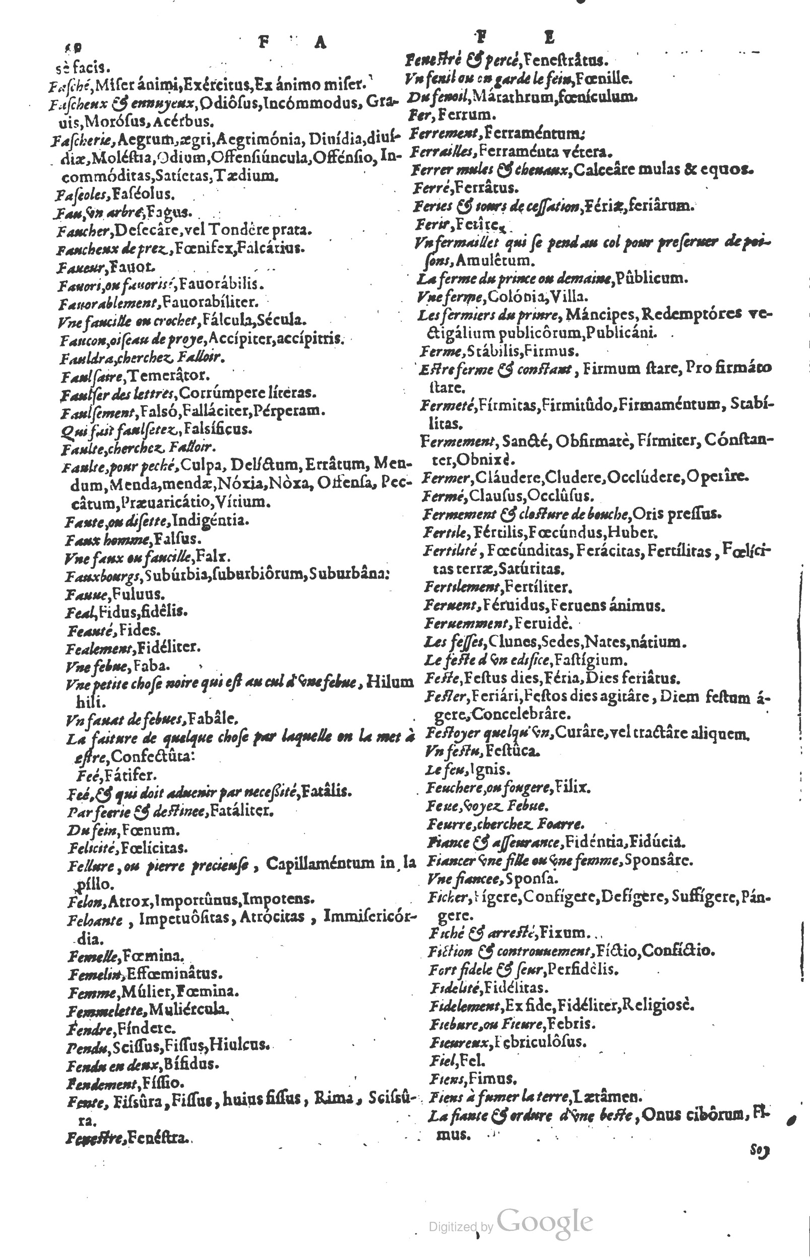 1578 - Louis Cloquemin - Trésor des mots et traits français - BSB Munich