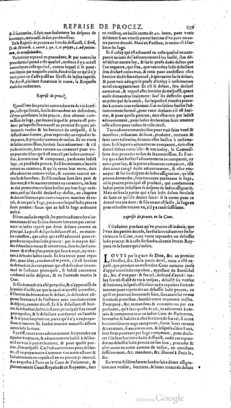 1629 - Veuve Nicolas Buon - Trésor du droit français (21754 T. 3) - BM Lyon