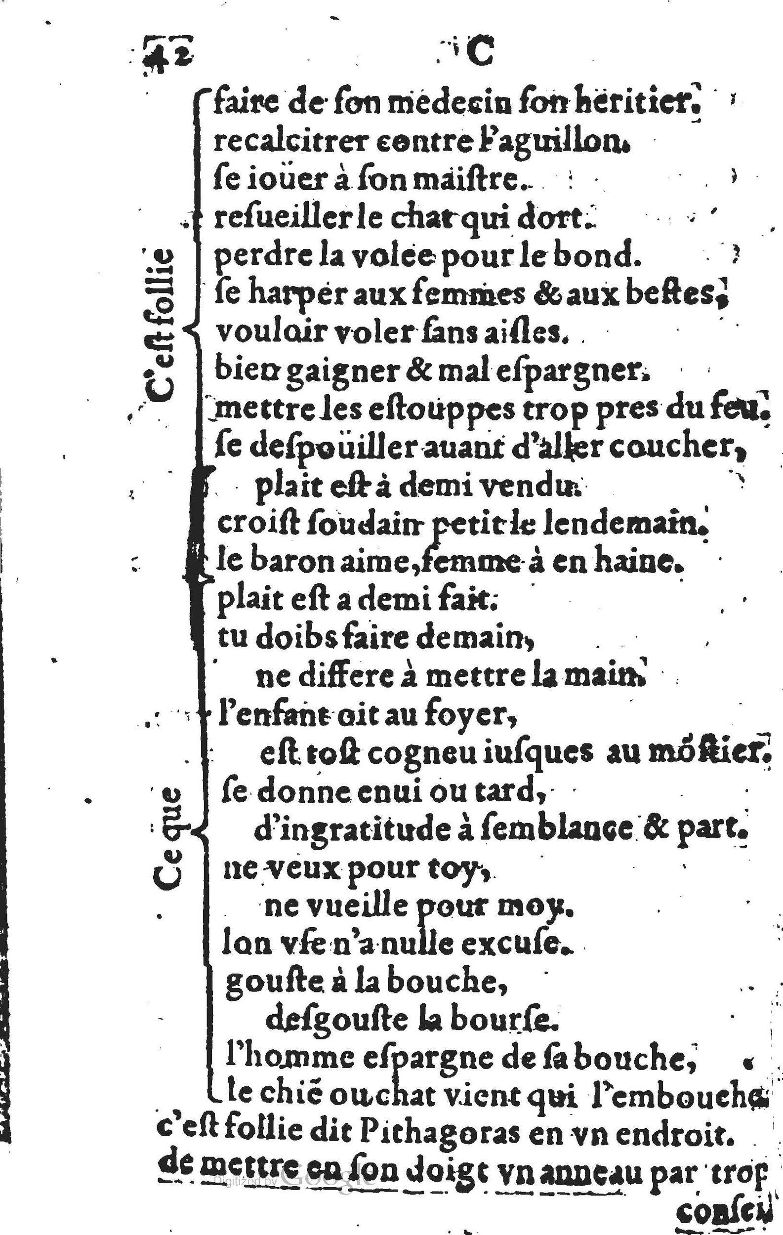 1578 - Nicolas Lescuyer - Trésor des sentences dorées - UGent
