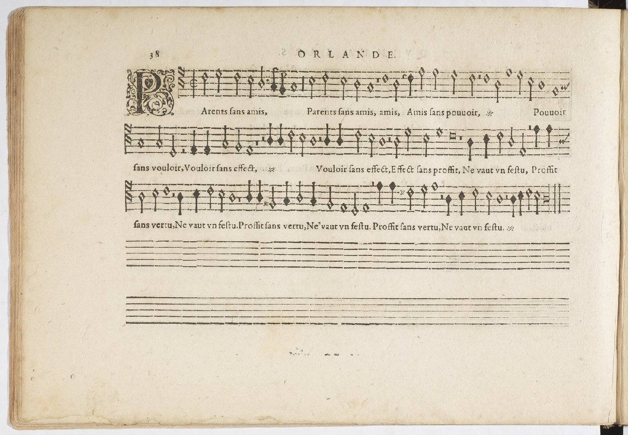 1594 - Paul Marceau - Trésor de musique d&#039;Orlande de Lassus, Superius, Bassus, Tenor, Quinta pars - BnF