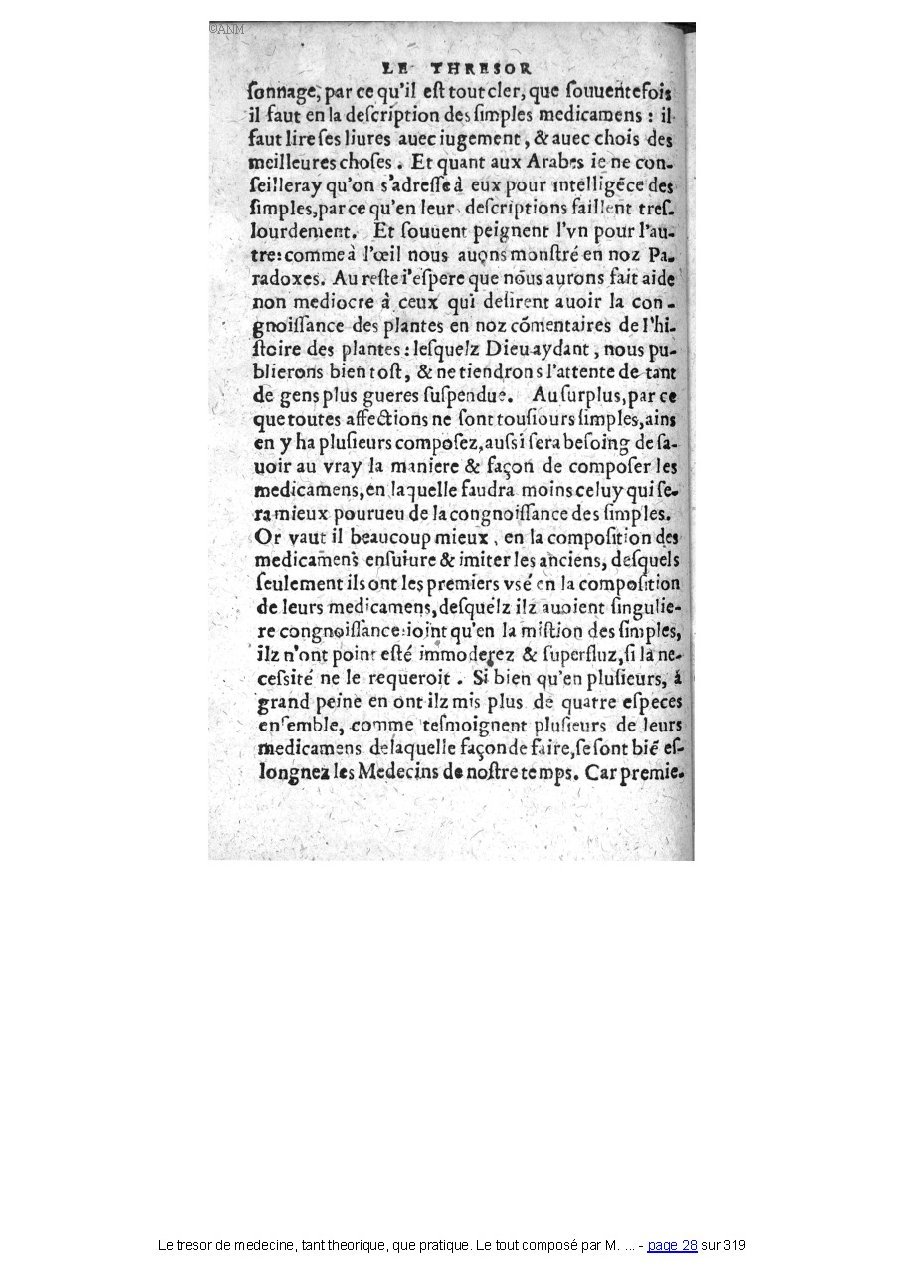 1560 - Pierre et Jan Moine - Trésor de médecine - Université Paris Cité