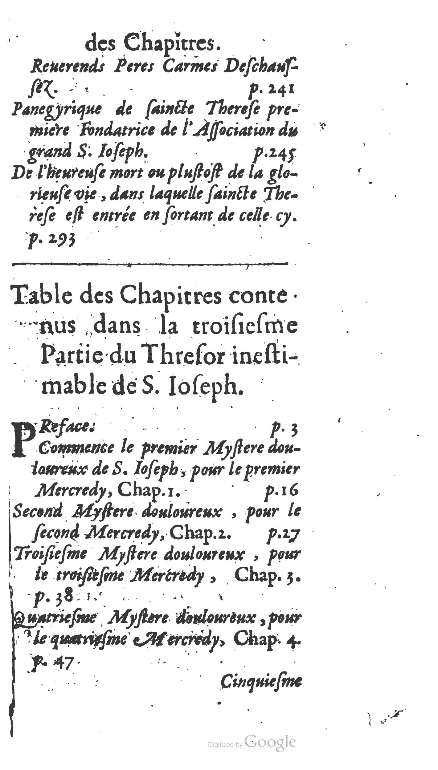 1654 - Antoine Jullieron - Trésor inestimable de Saint-Joseph - BM Lyon