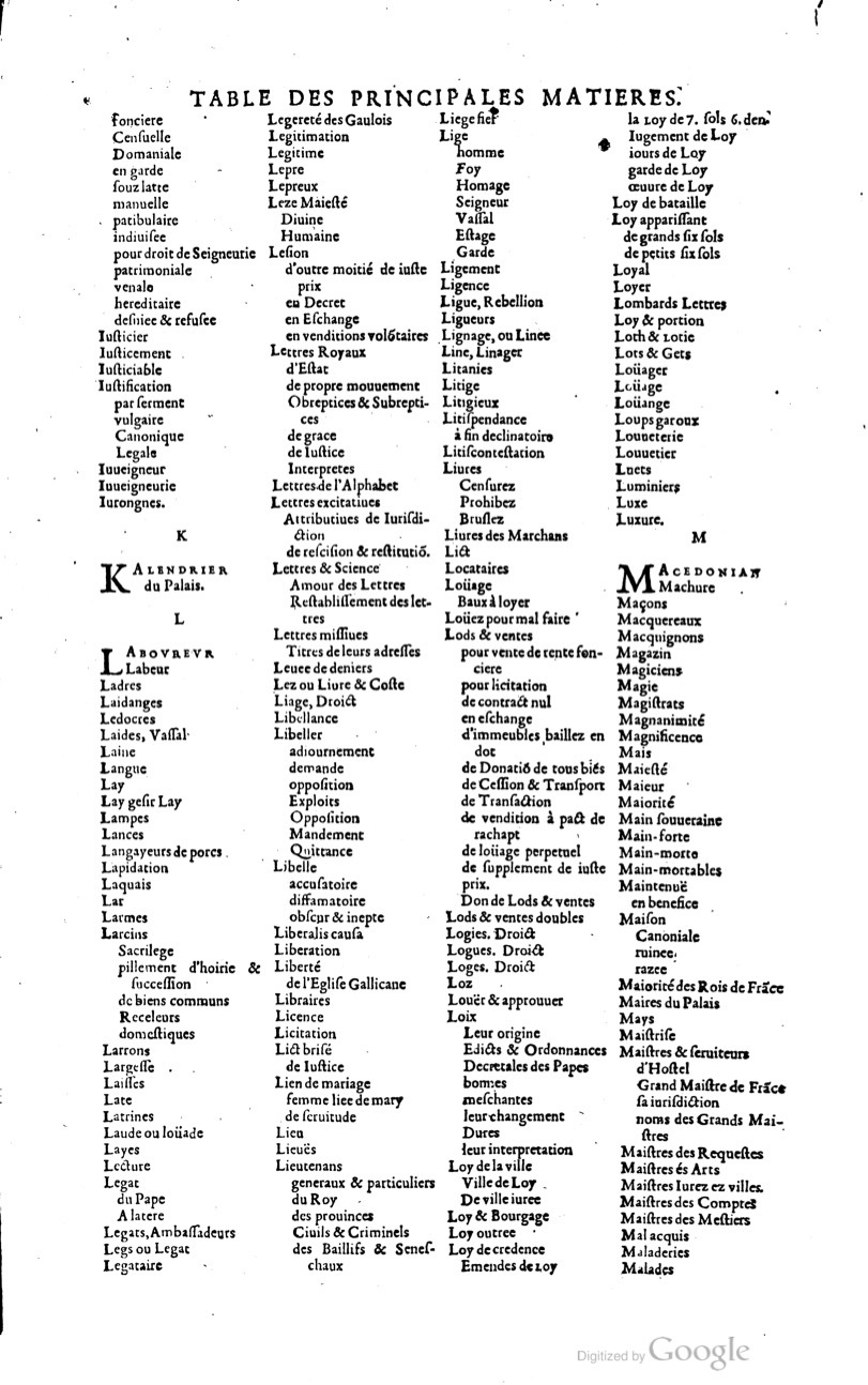 1629 - Veuve Nicolas Buon - Trésor du droit français (21754 T. 2) - BM Lyon