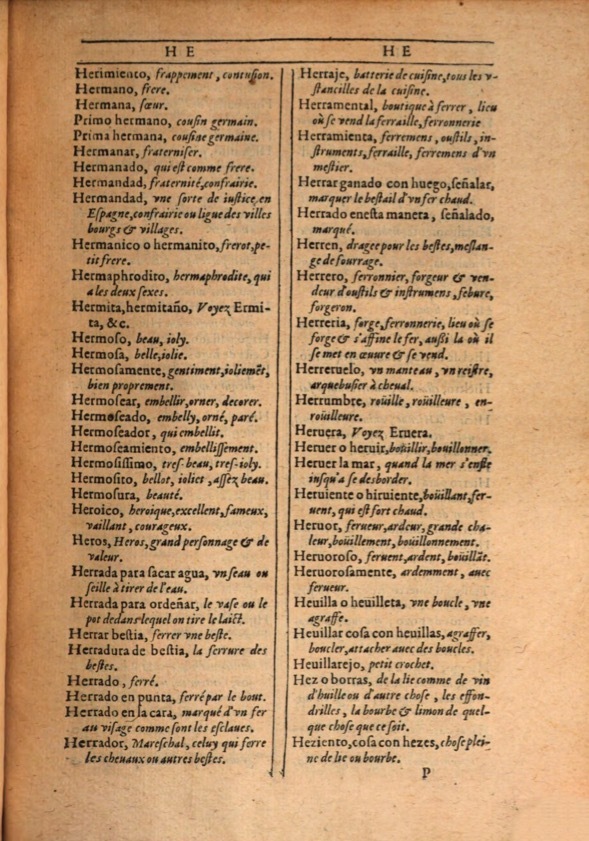 1607 - Marc Orry - Trésor des deux langues espagnole et française (Première et Seconde parties) - ÖNB Wien