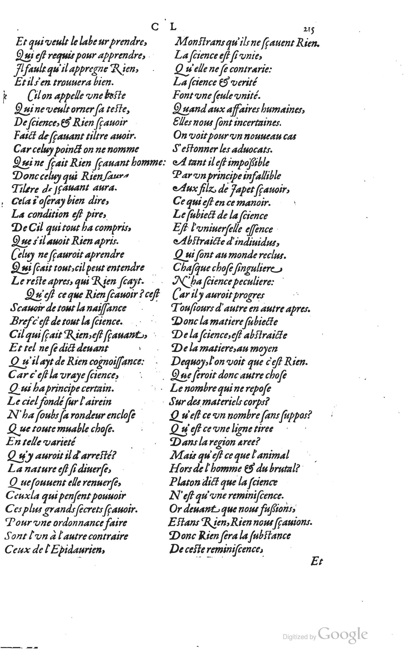 1585 - Barthélemy Honorat - Bibliothèques françaises - BSB Munich