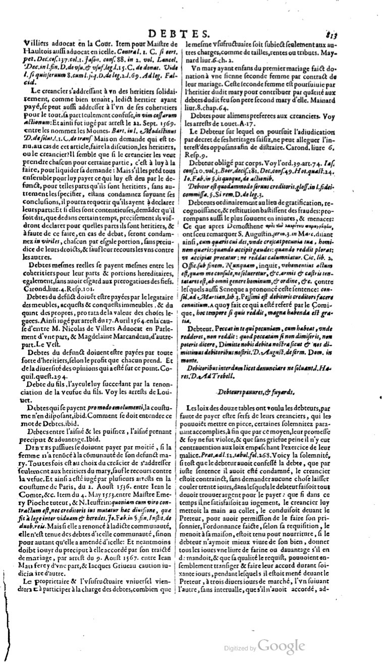 1629 - Veuve Nicolas Buon - Trésor du droit français (21754 T. 1) - BM Lyon