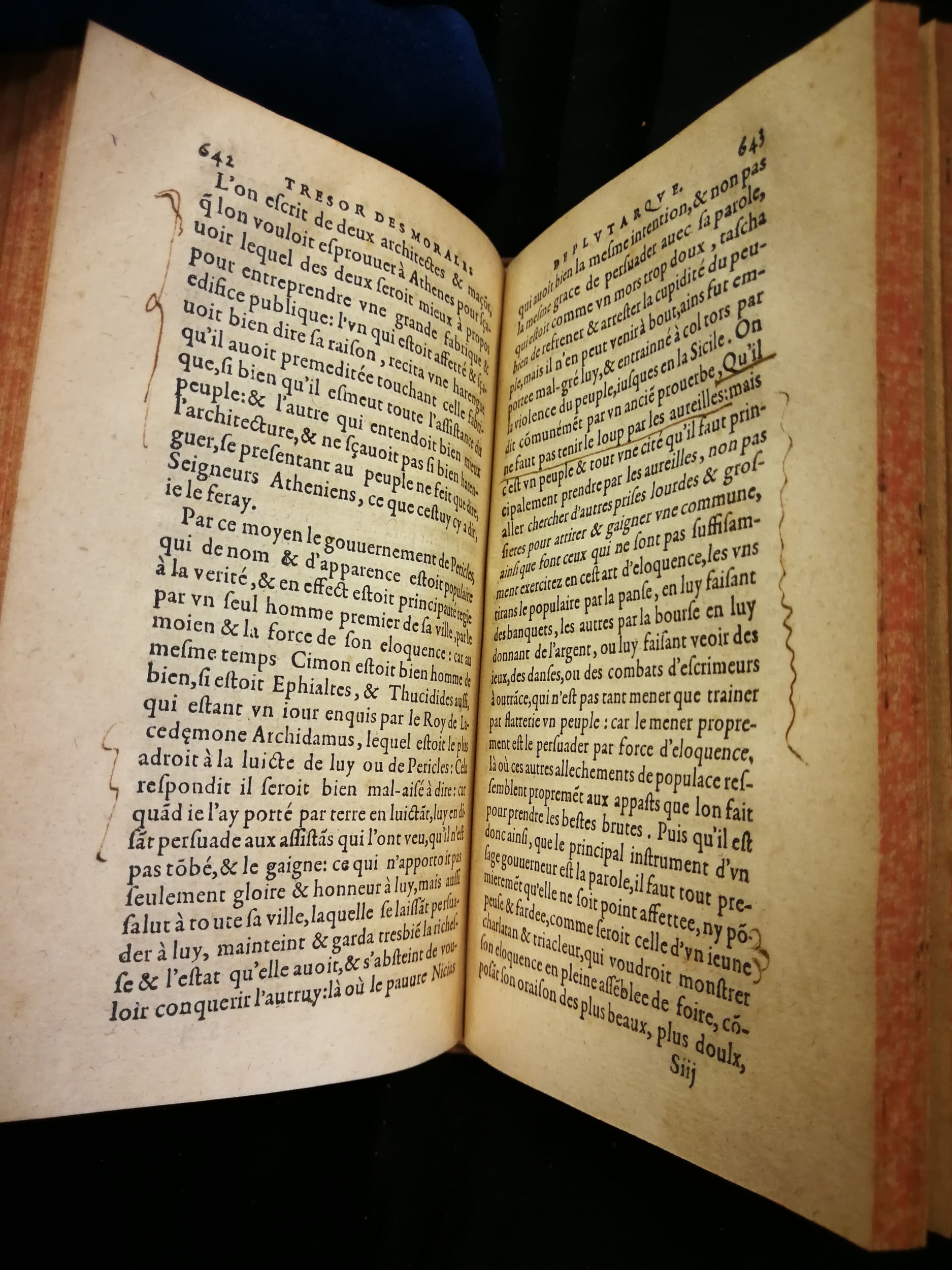 1577 - Jean Poupy - Trésor des morales de Plutarque - Les Méjanes, Aix-en-Provence
