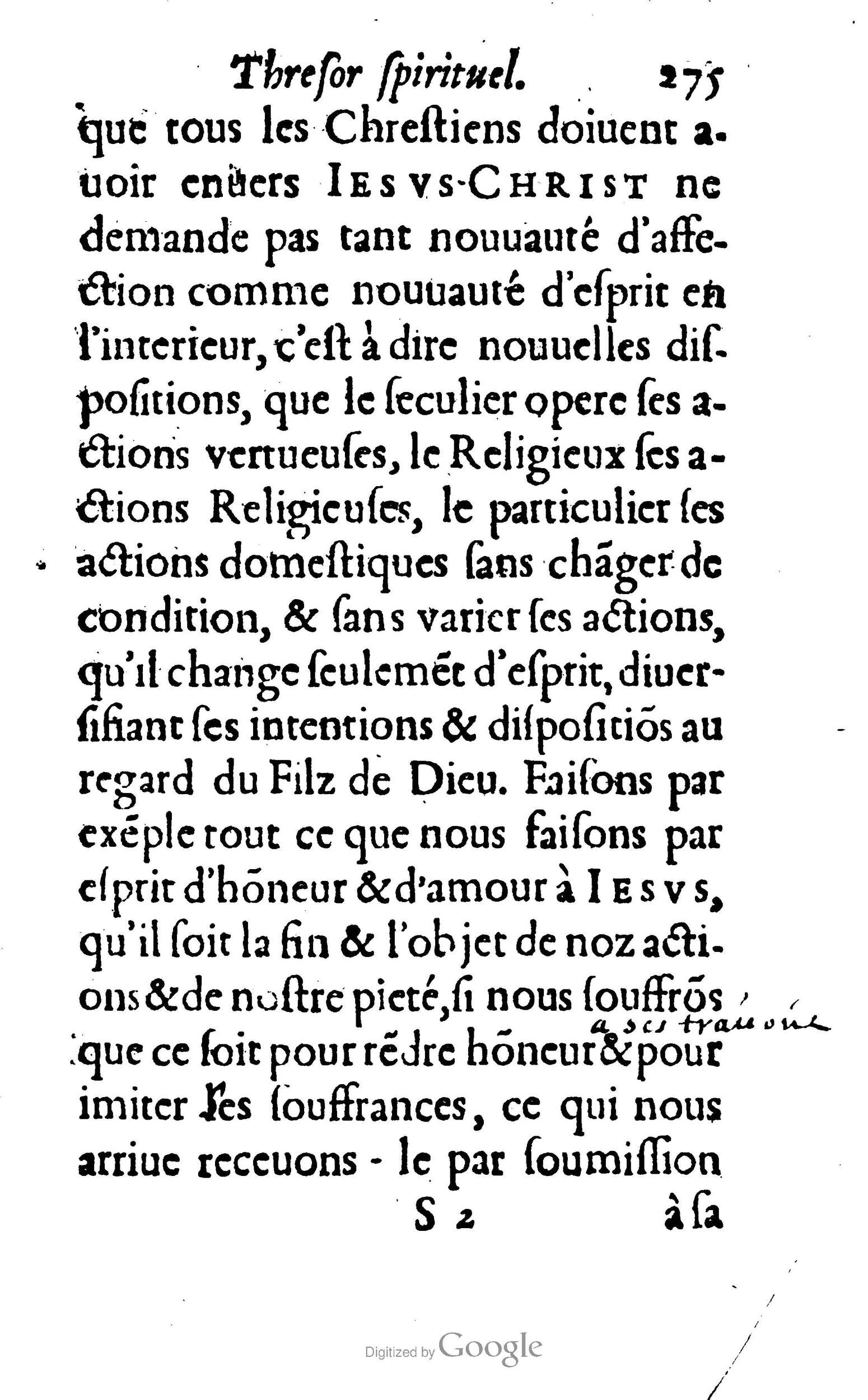 1633 - François Waudré - Trésor spirituel contenant les excellences du christianisme - BM Lyon