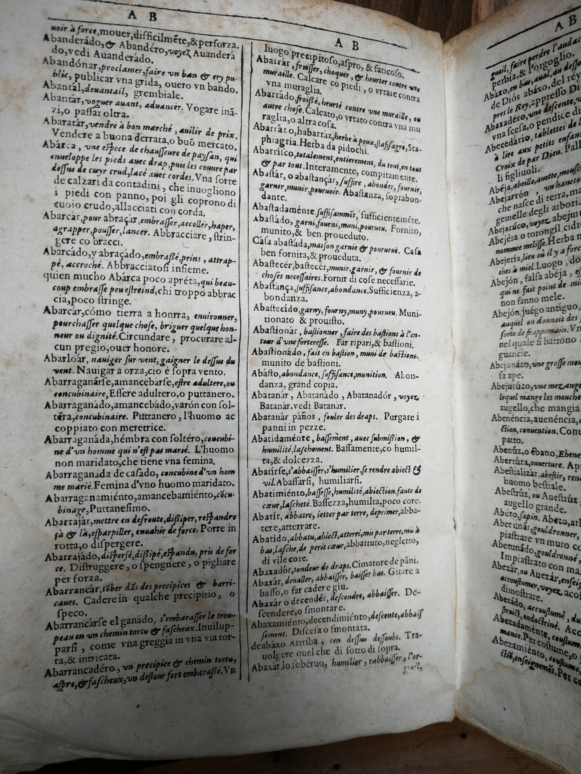 1609 - Philippe Albert et Alexandre Pernet - Trésor des trois langues française, italienne et espagnole (Première partie) - Venezia Marciana 1609 - Philippe Albert et Alexandre Pernet - Trésor des trois langues française, italienne et espagnole (Première partie) - Venezia Marciana