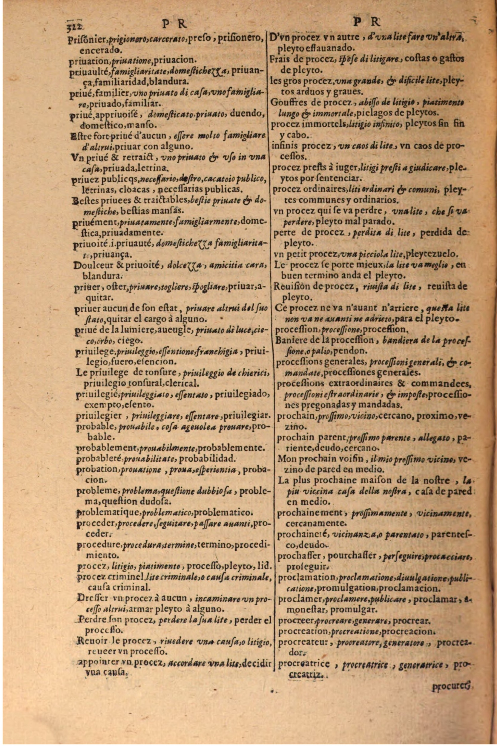 1616 - Pierre de la Rovière - Trésor des trois langues (Seconde partie) - BSB Munich