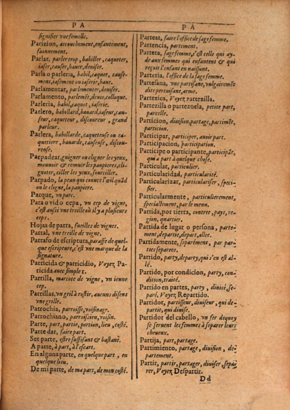 1607 - Marc Orry - Trésor des deux langues espagnole et française (Première et Seconde parties) - ÖNB Wien