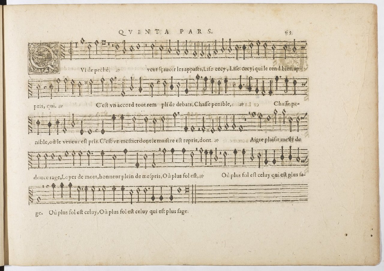 1594 - Paul Marceau - Trésor de musique d&#039;Orlande de Lassus, Superius, Bassus, Tenor, Quinta pars - BnF
