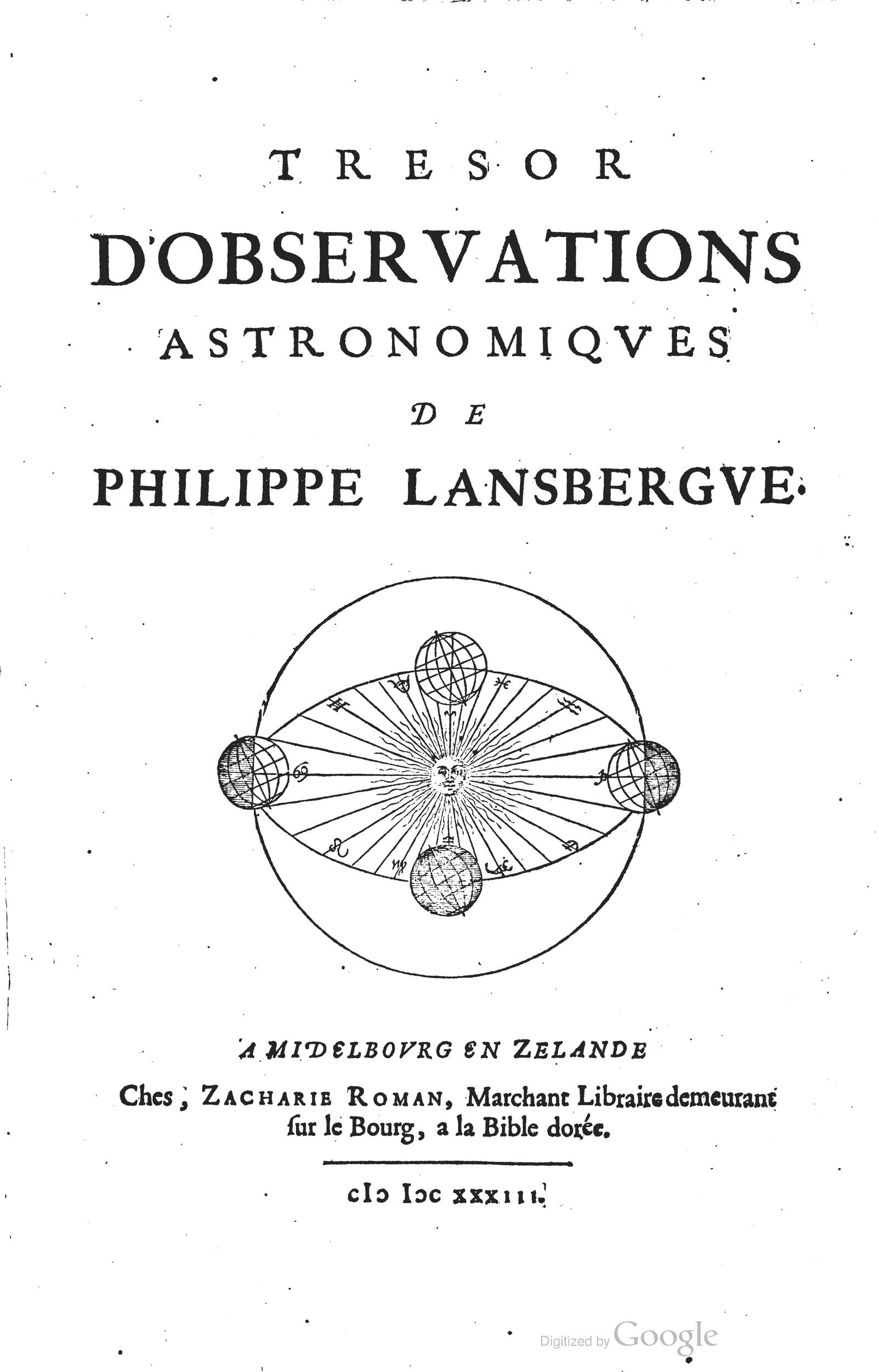 1634 - Zacharie Roman - Les Tables perpétuelles - Universiteit Leiden