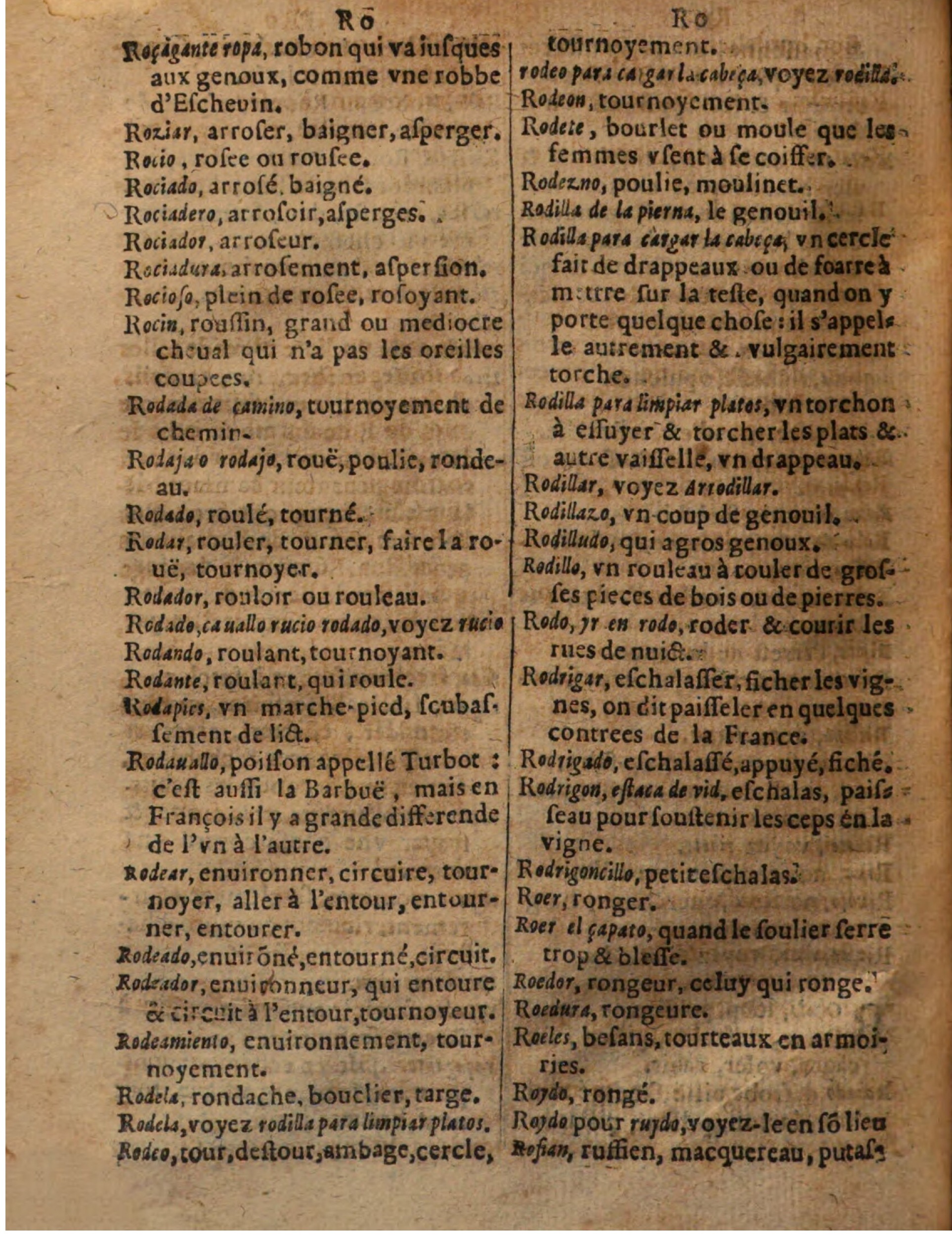 1625 - Hubert Antoine - Trésor des deux langues espagnole et française - Augsbourg