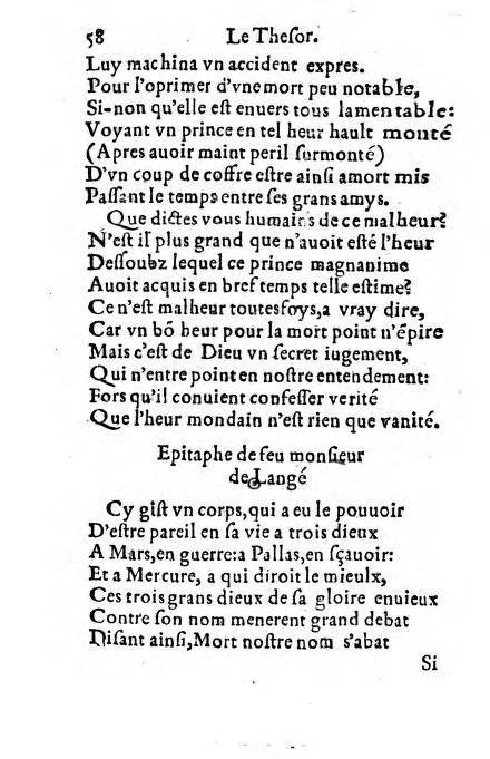 1556c. - Étienne Denise - Trésor des joyeuses inventions du parangon de poésies - ÖNB Vienne