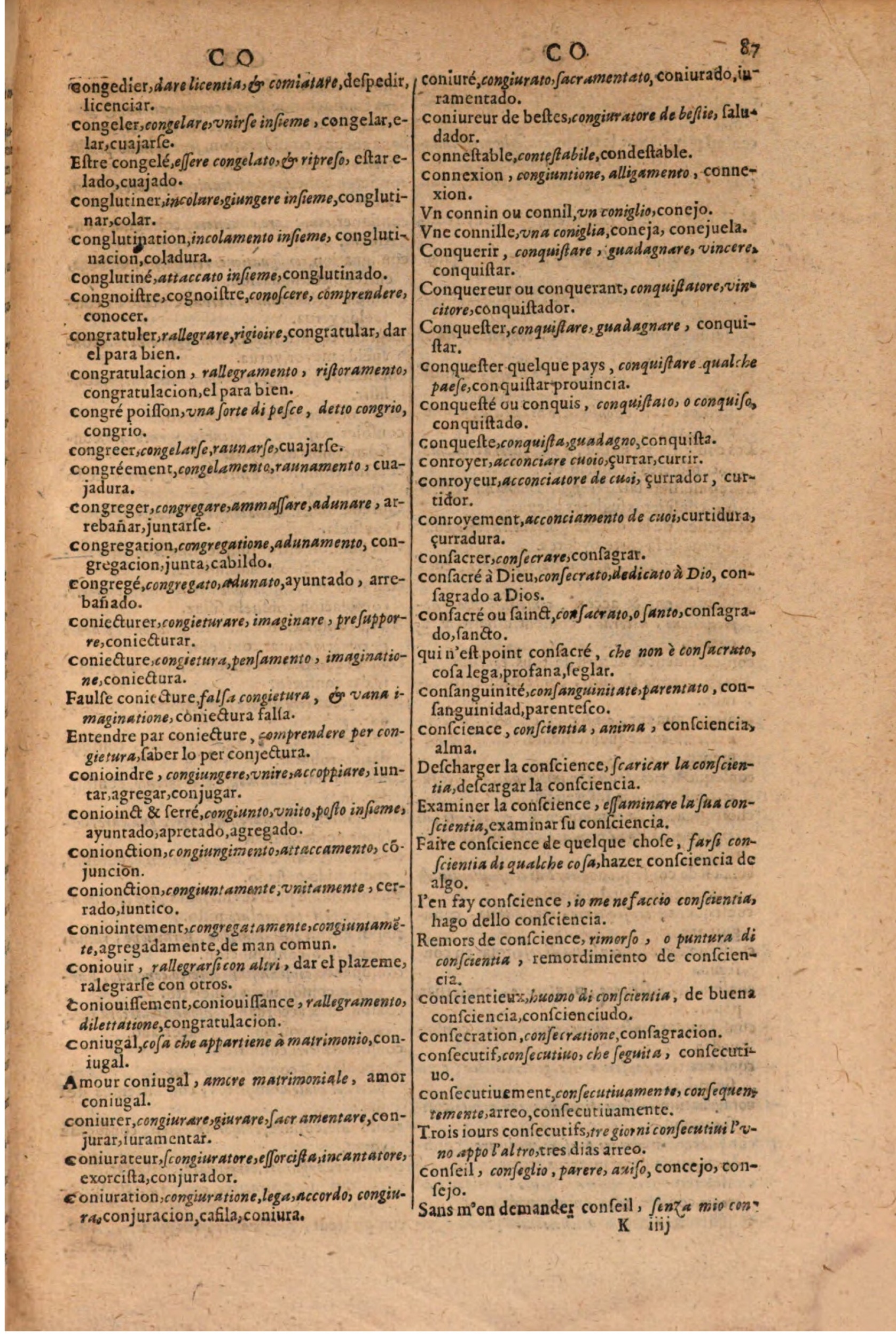 1616 - Pierre de la Rovière - Trésor des trois langues (Seconde partie) - BSB Munich